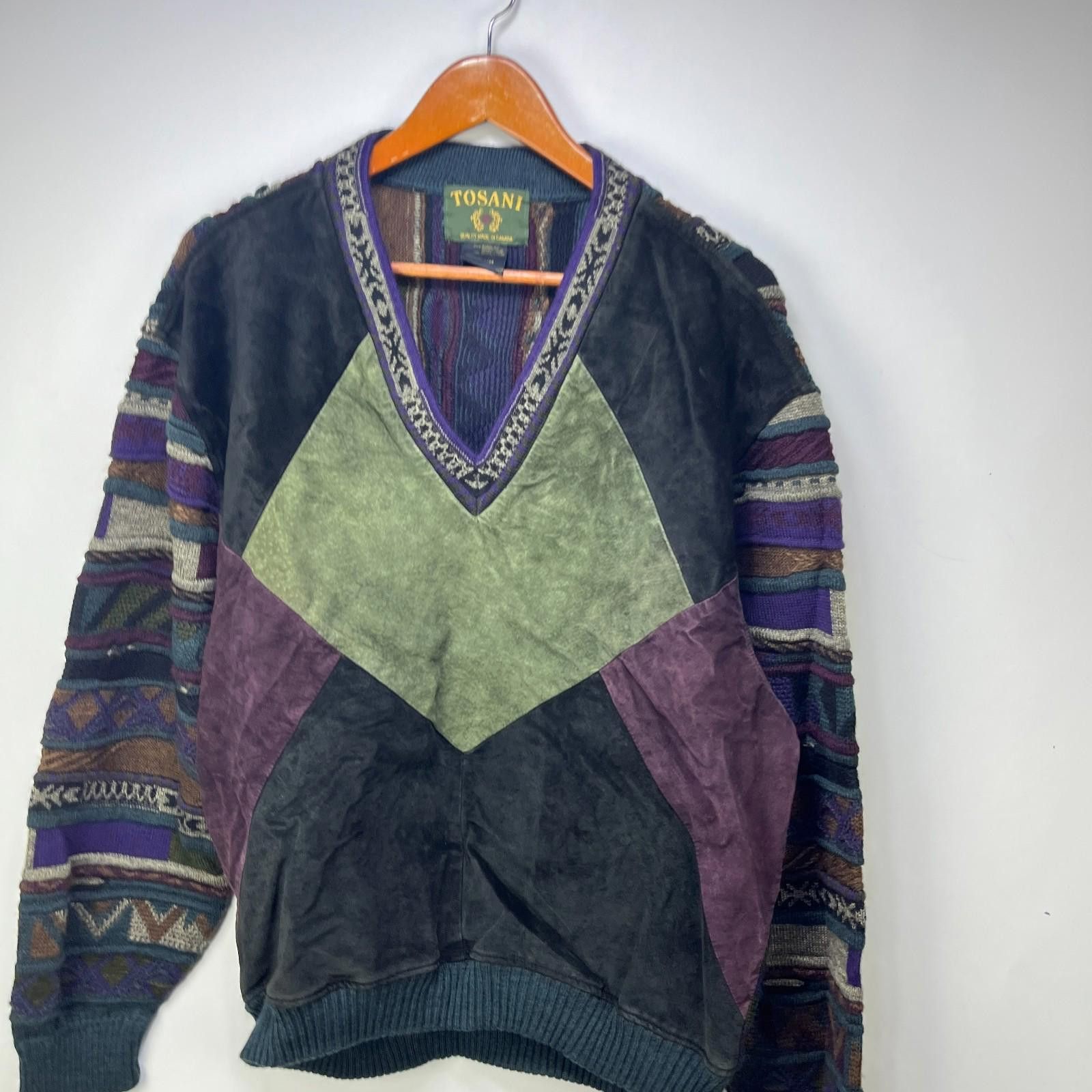 Cabelas Vintage 90s Tosani Coogi Style 3D Knit Sweater Size Medium Size US XL / EU 56 / 4 - 3 Thumbnail