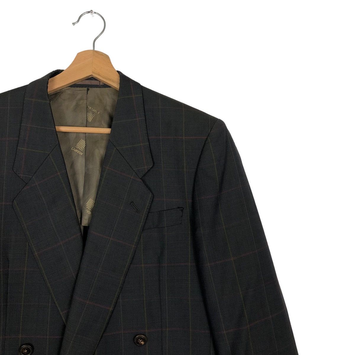 Japanese Brand 🔥Rich Black - Double Breast Coats Jacket Lanvin Paris Size US M / EU 48-50 / 2 - 6 Thumbnail