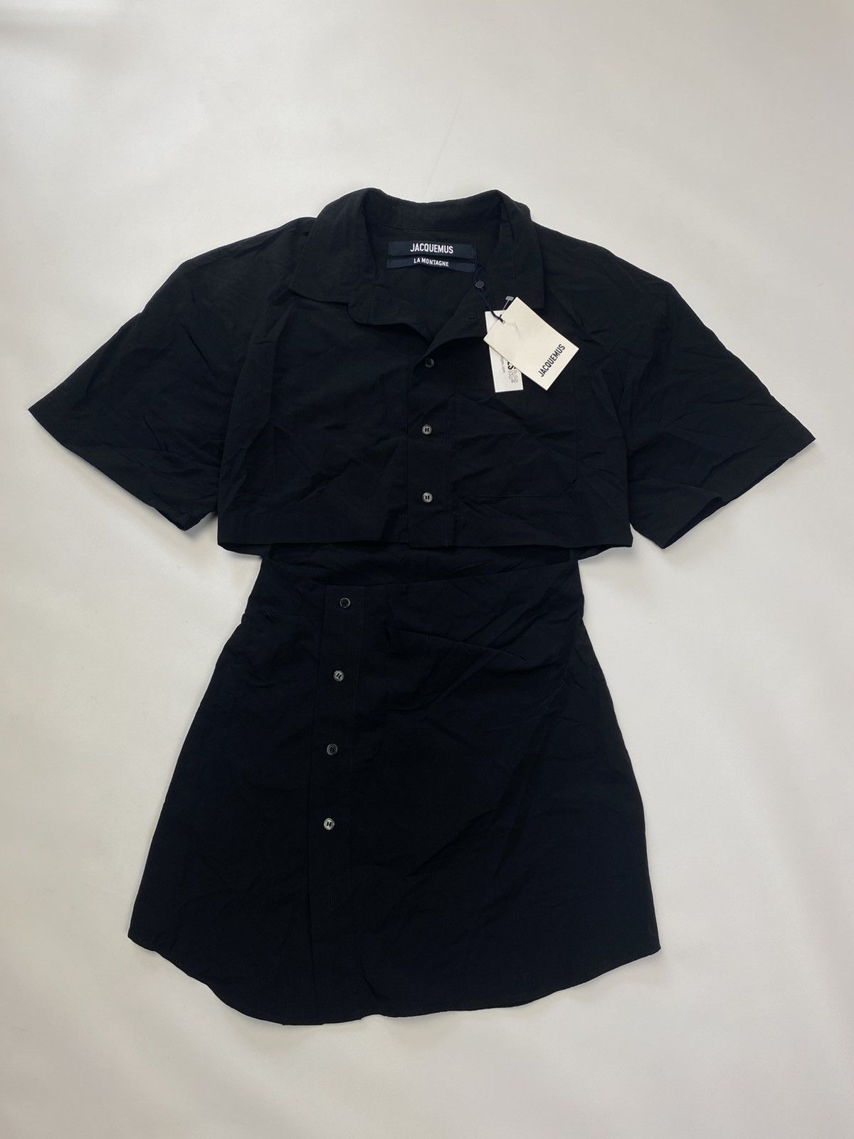 Jacquemus Jacquemus La Montagne Black Mini Dress Size M / US 6-8 / IT 42-44 - 1 Thumbnail