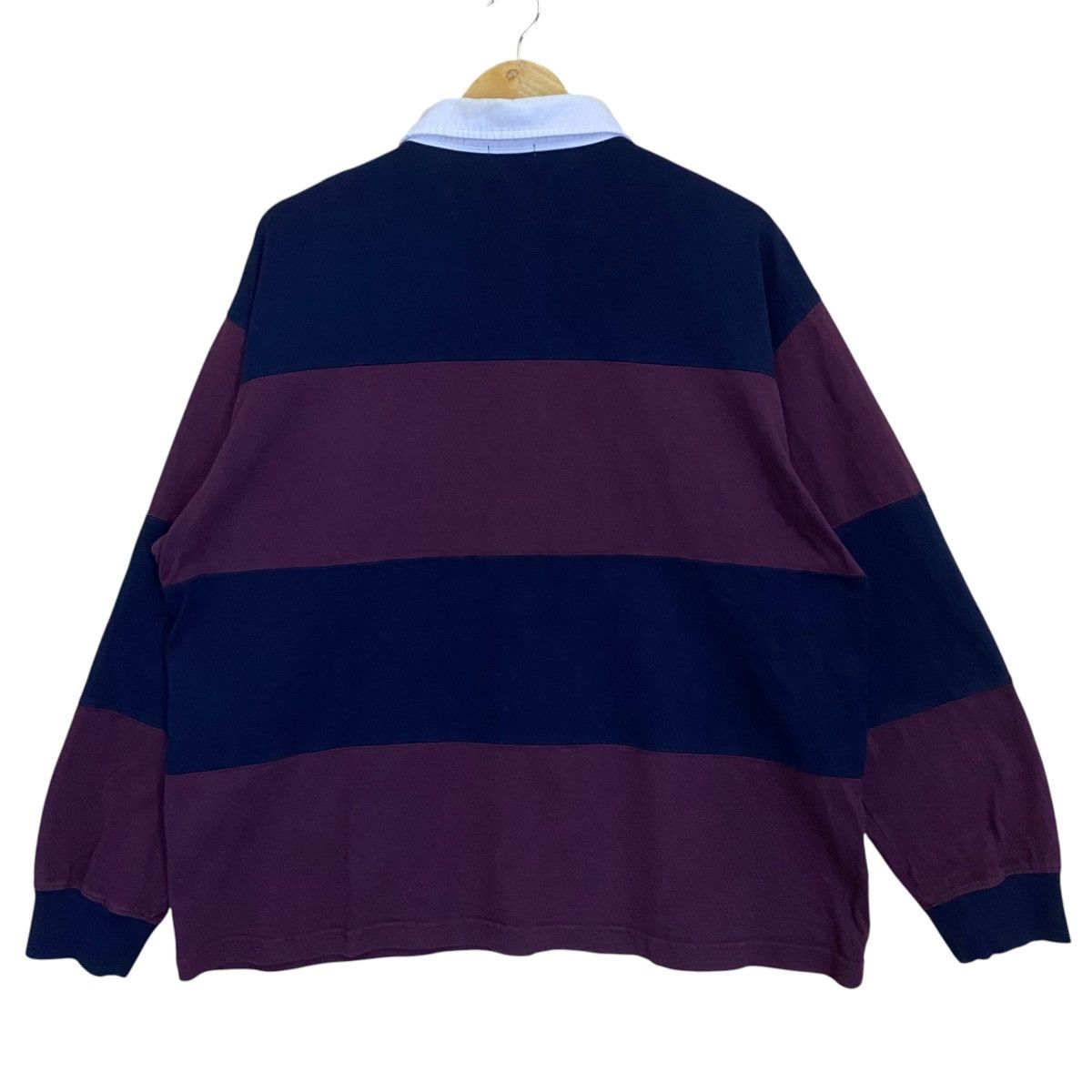Japanese Brand × Polo Ralph Lauren × Vintage Polo Rugby Stripe Baggy Medium Size Size US L / EU 52-54 / 3 - 7 Thumbnail