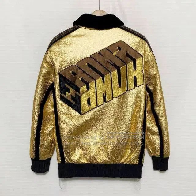 Fendi Fendi Gold Sheepskin Reversible Jacket. Size US M / EU 48-50 / 2 - 6 Thumbnail