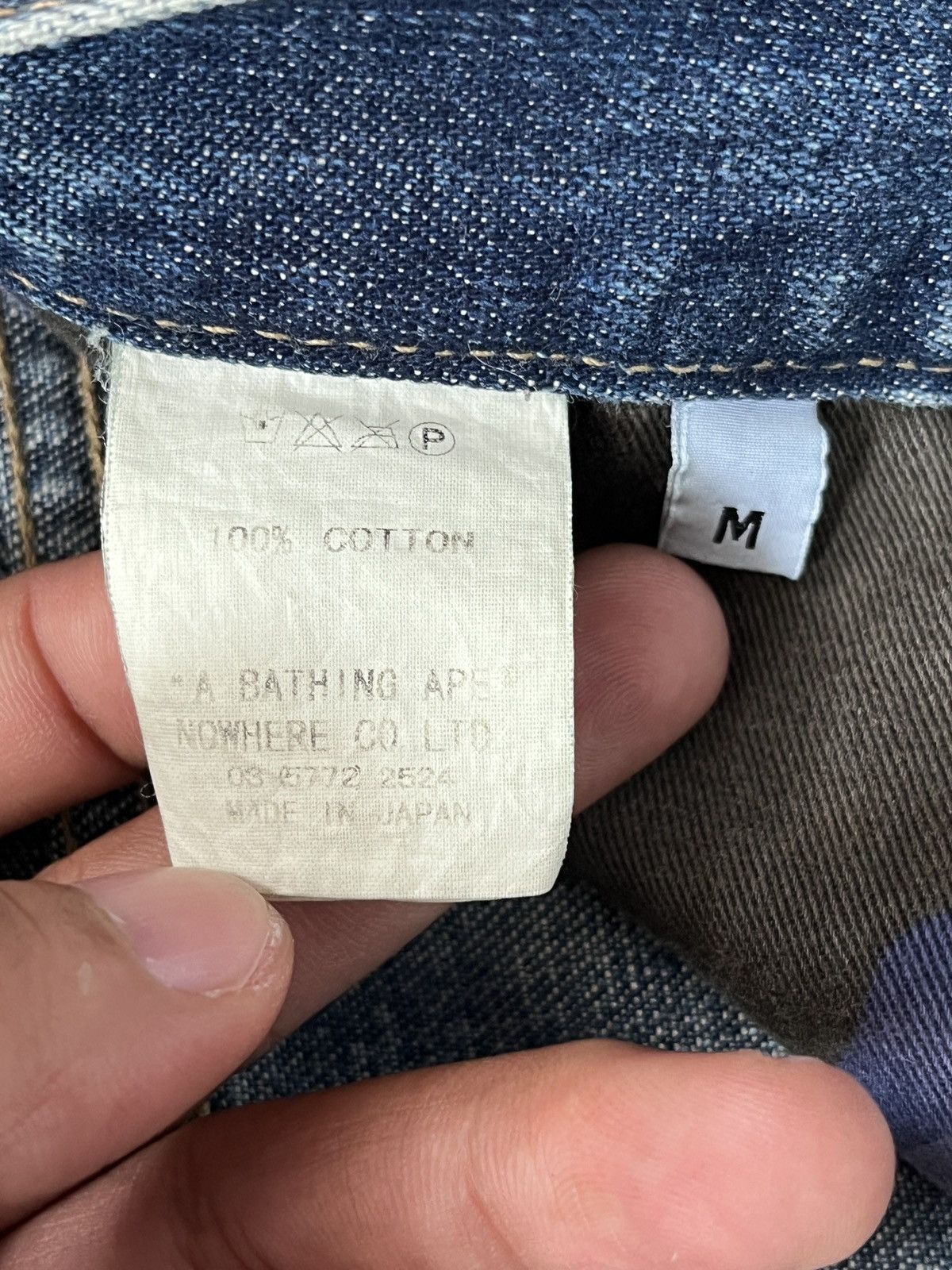 Bape 00’s Bape Ape Head Washed Denim Jeans Size US 32 / EU 48 - 5 Thumbnail