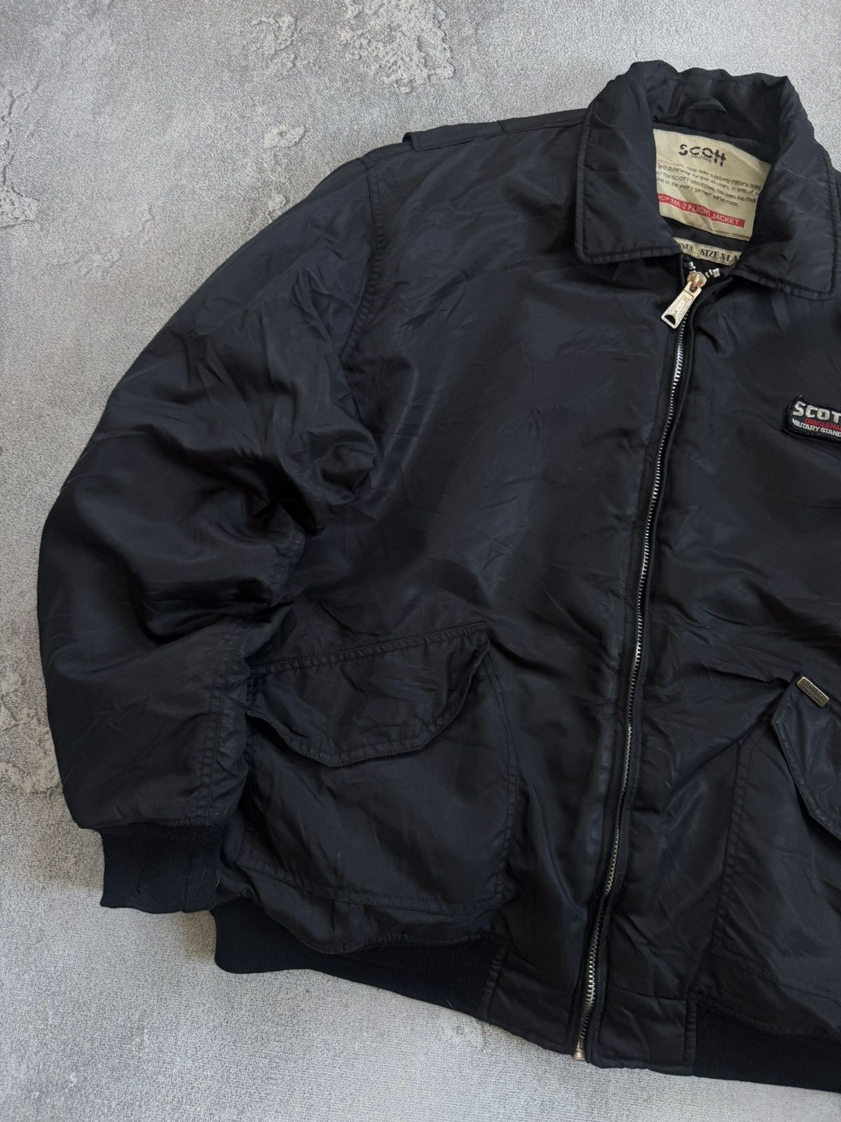Schott Scott XL/size MA-2 M2 Military Flight pilot bomber jacket Size US XL / EU 56 / 4 - 3 Thumbnail