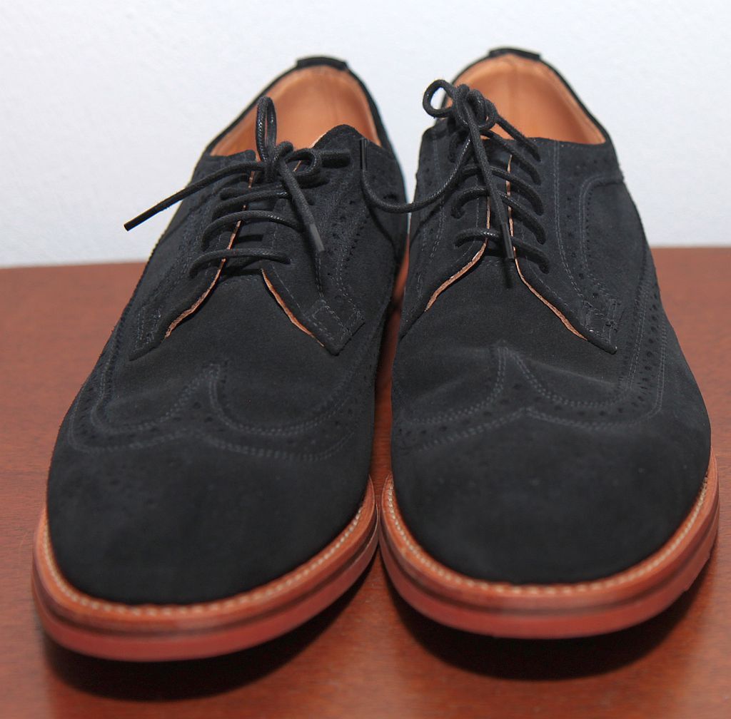 Mark McNairy × Sanders Made in UK Navy Suede Long Wing Brogue Size US 9 / EU 42 - 2 Thumbnail