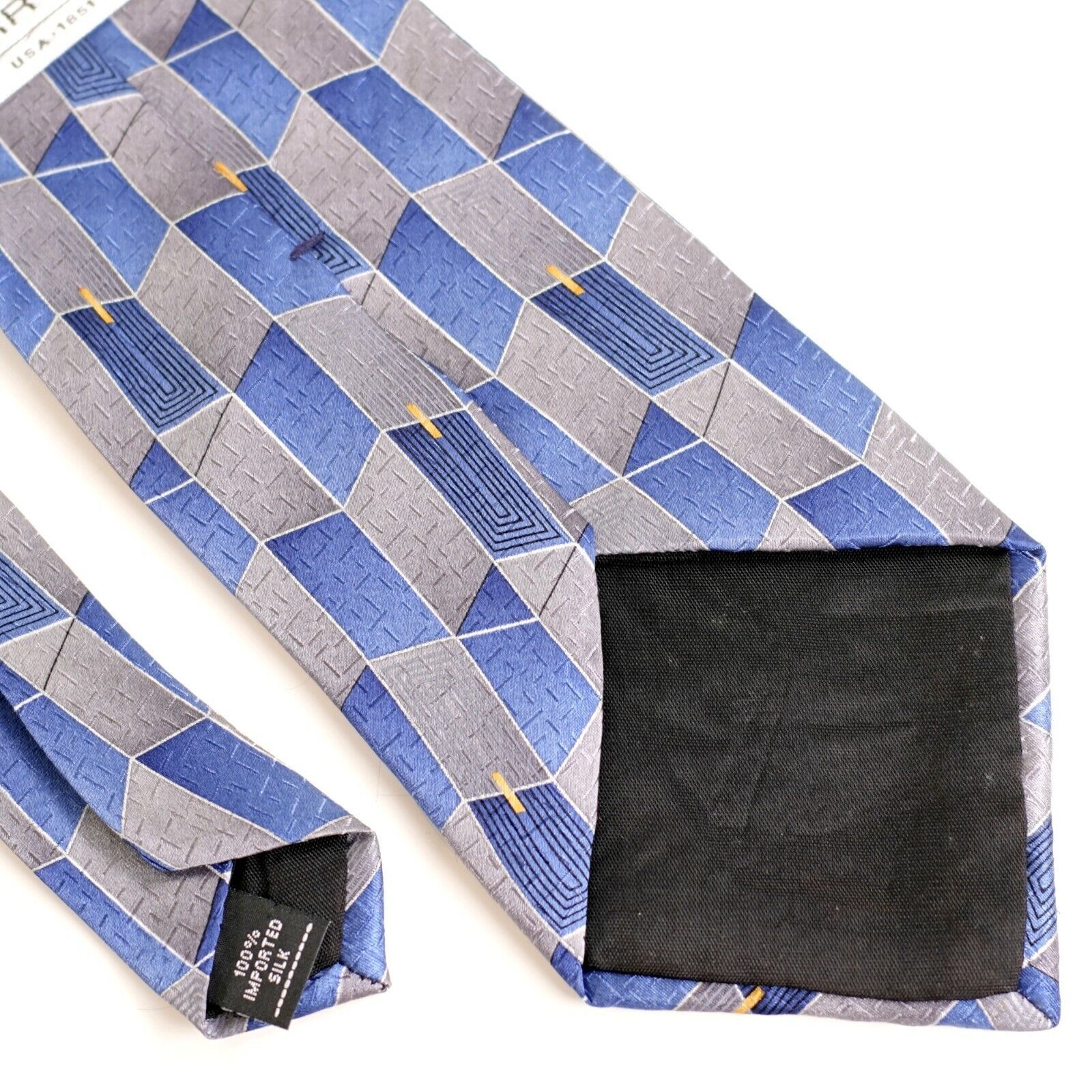 Arrow Arrow Jacquard Print Gray Glue Geometric Silk Tie Size ONE SIZE - 4 Thumbnail