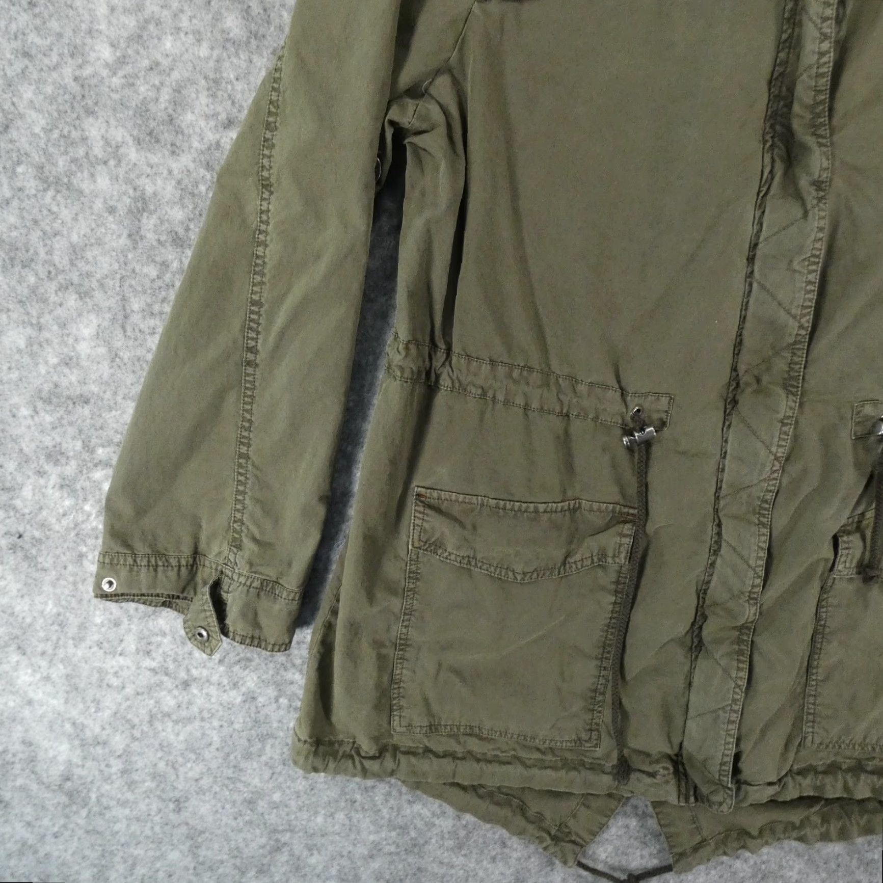 Levi's Levi's Jacket Womens Large Green Snap Over Full Zip Chore Coat Casual Size L / US 10 / IT 46 - 4 Thumbnail