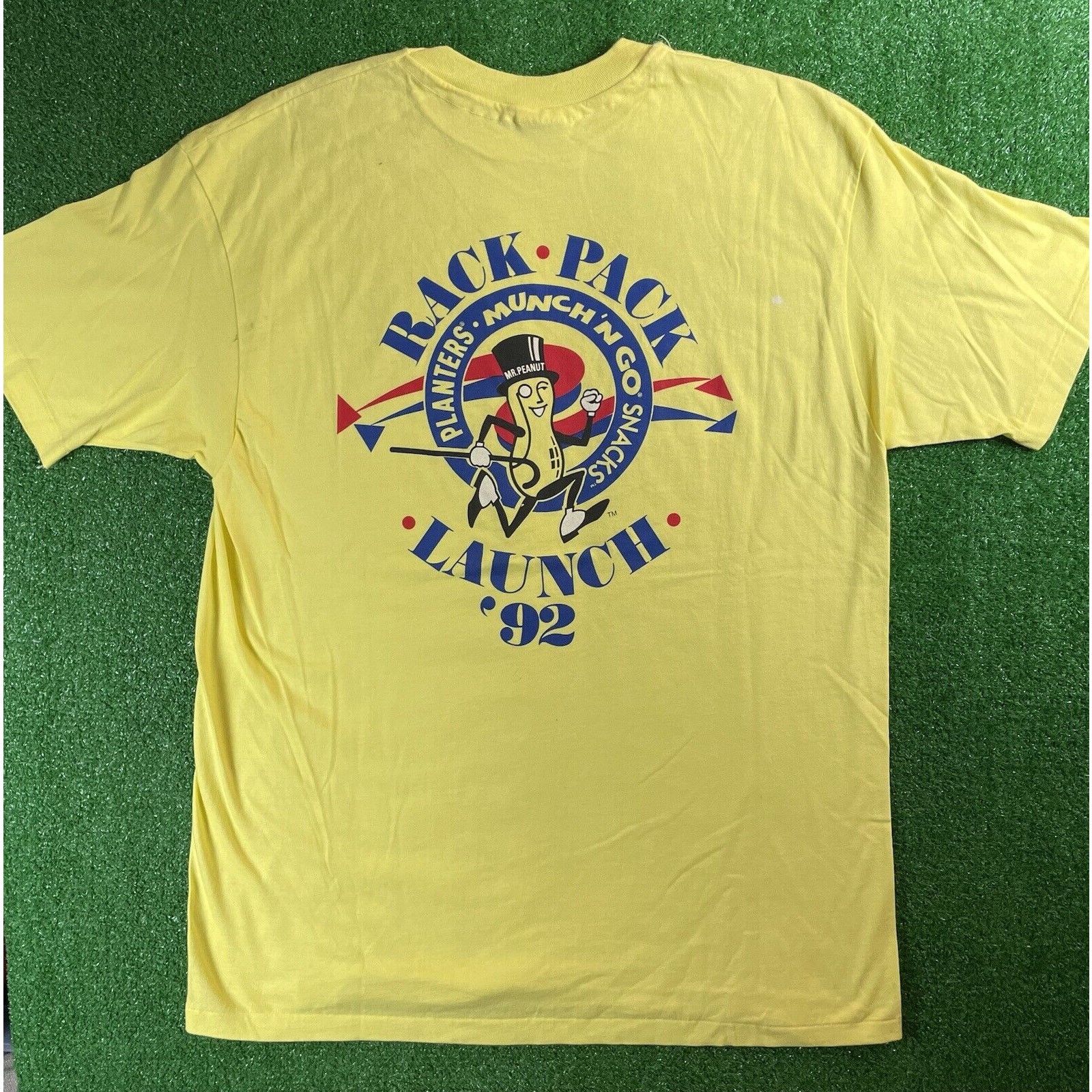 Vintage Vintage 80s Mr Peanut Munch XL Yellow Snack Shirt USA Made Size US XL / EU 56 / 4 - 5 Thumbnail