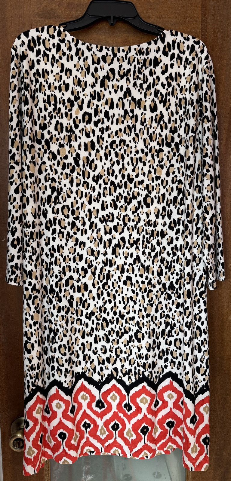 Chicos Chico’s Women’s Animal Print Shift Ikat 3/4 Sleeve Dress Size 3XL / US 20-22 - 7 Thumbnail