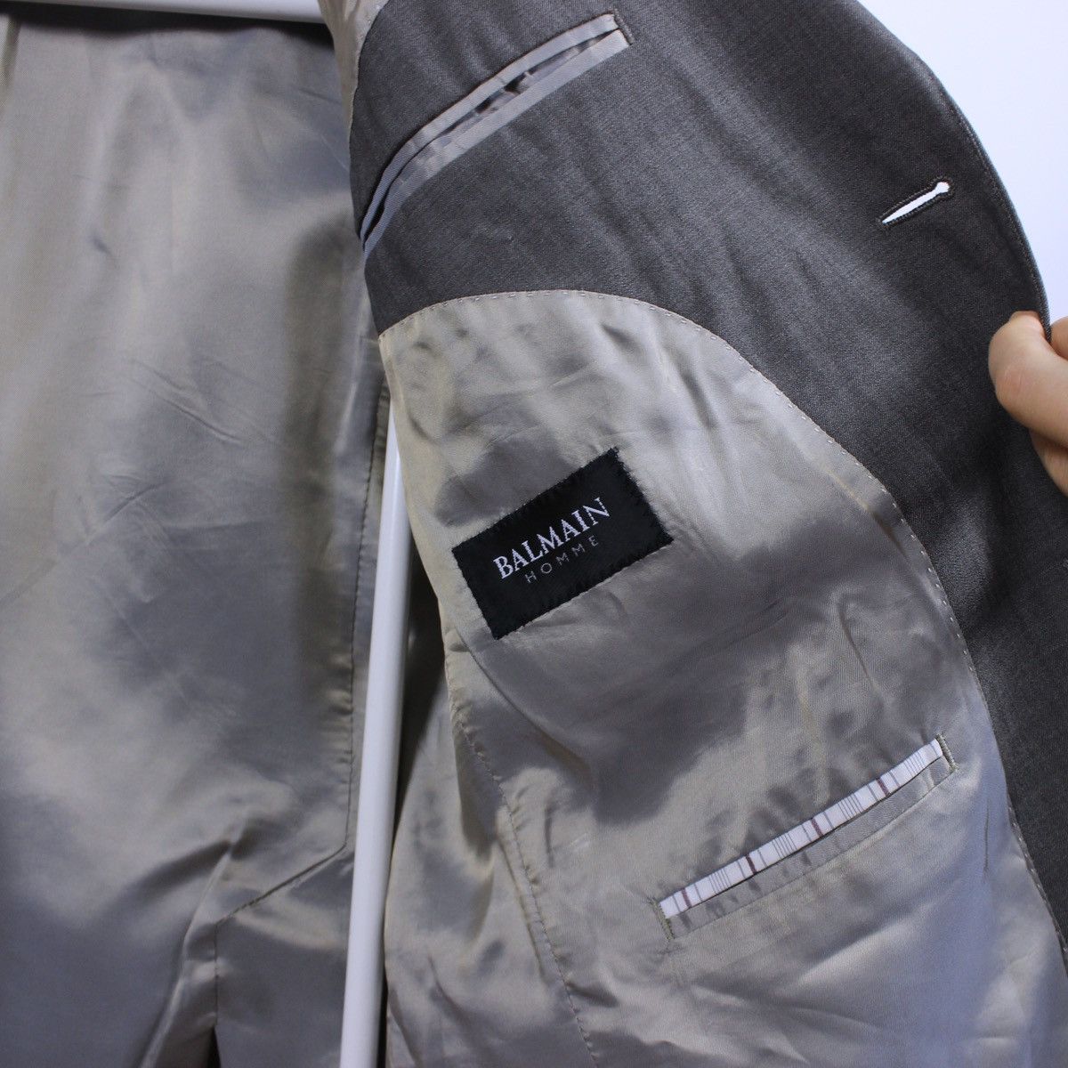 Balmain Balmain Homme Wool Suit Blazer+Pants Size 40R - 7 Thumbnail