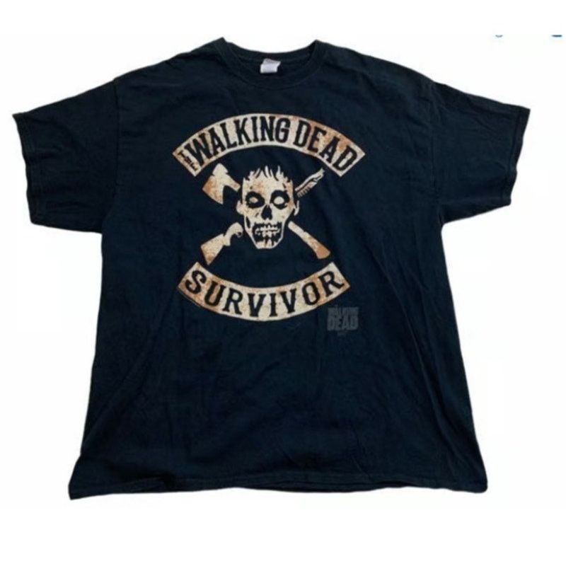 Gildan The Walking Dead Survivor T-Shirt Men's Size XL Black Cotton Size US XL / EU 56 / 4 - 5 Thumbnail