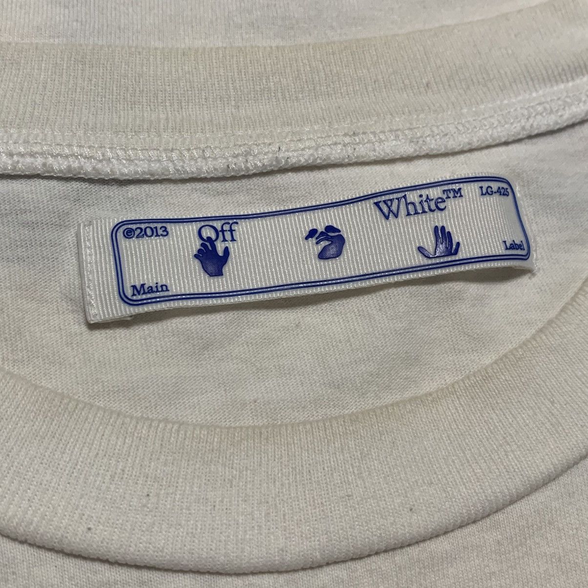 Off-White Off White Medium Caravaggio Arrows White Tee Virgil Abloh Size US M / EU 48-50 / 2 - 6 Thumbnail