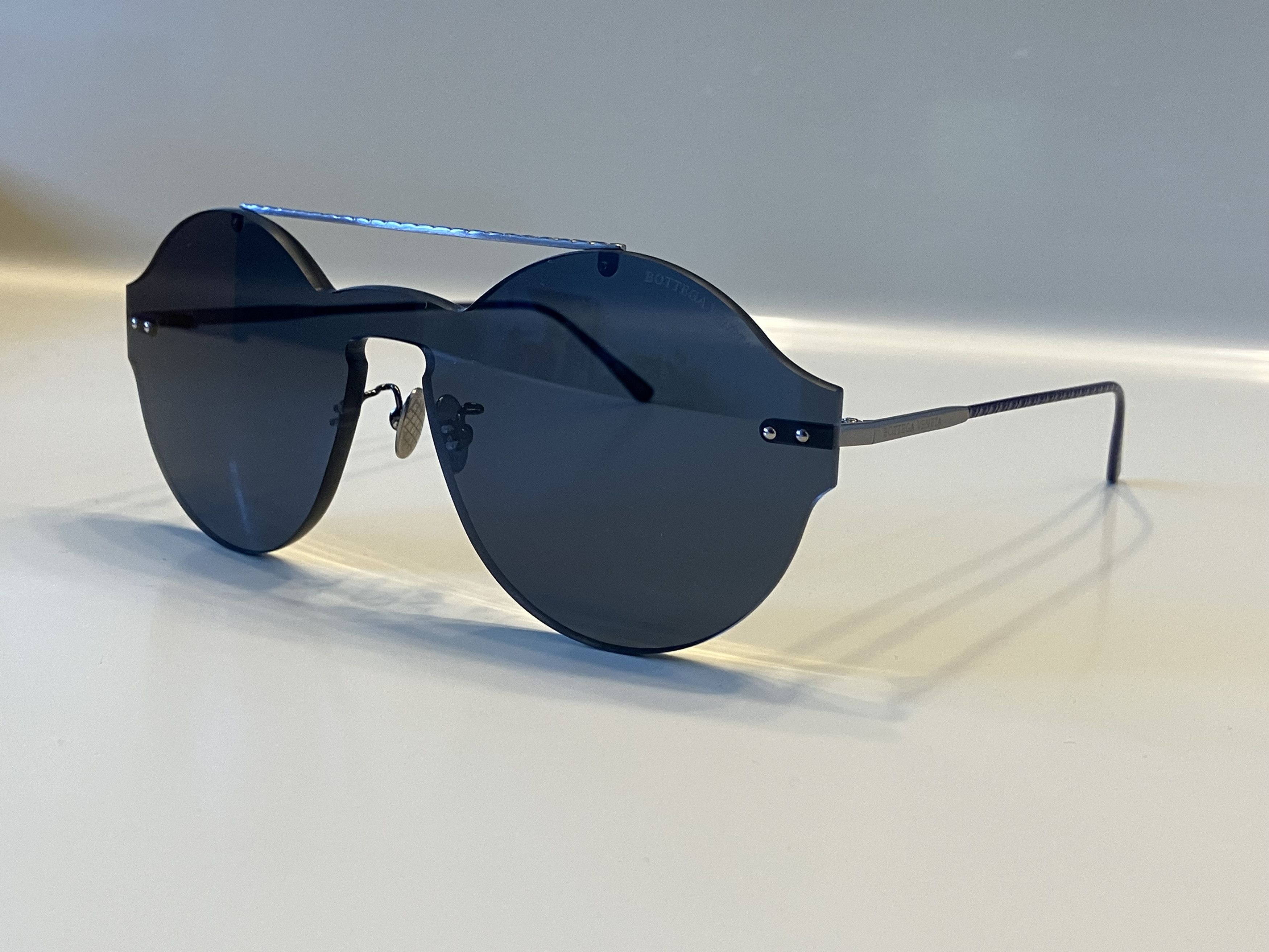 Bottega Veneta Bottega Veneta BV0207S 002 Ruthenium Sunglasses UNISEX Size ONE SIZE - 1 Thumbnail