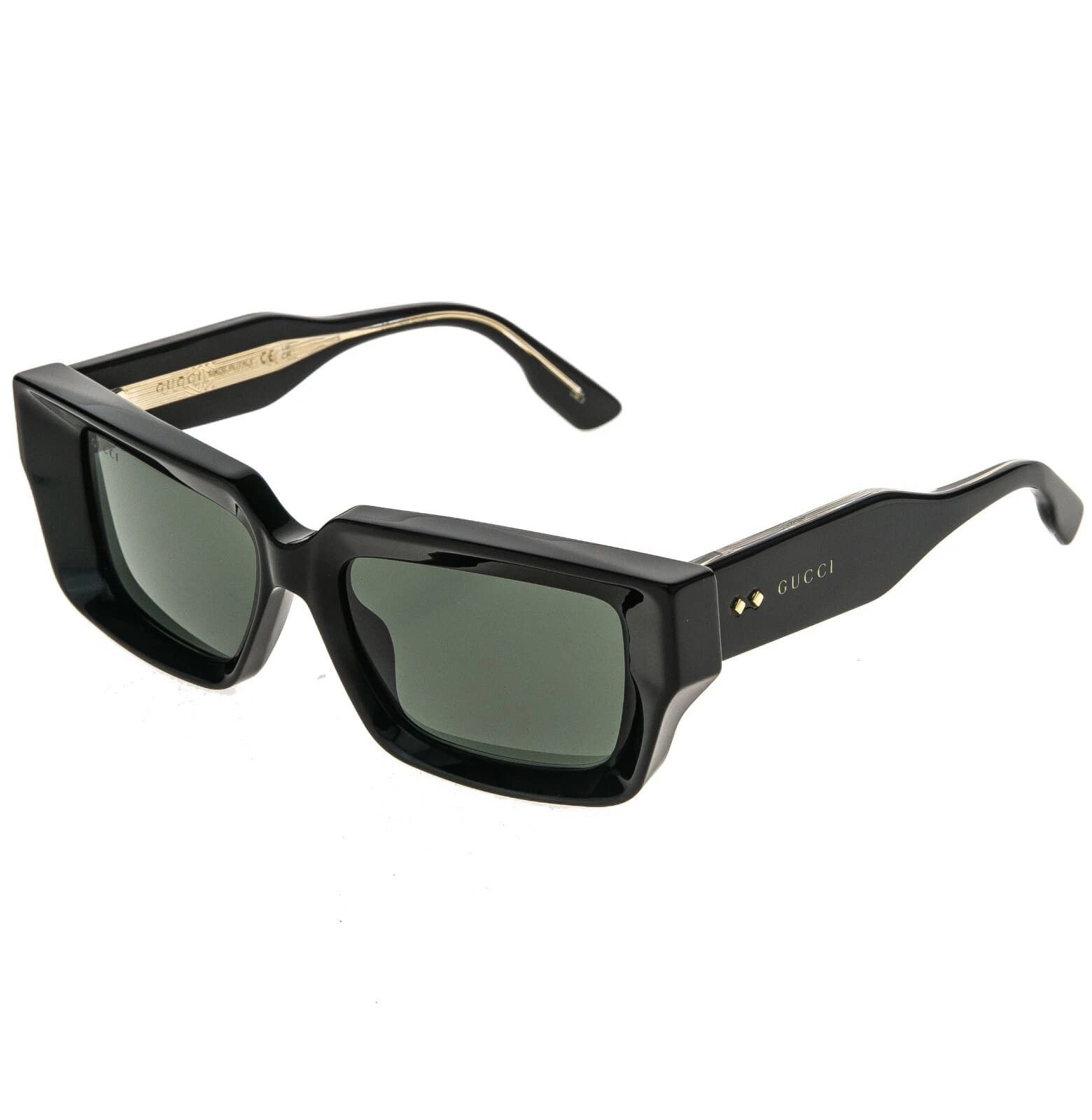 Gucci GUCCI 1529 Shiny Black Narrow Gg1529S Unisex Sunglasses 001 Size ONE SIZE - 7 Thumbnail