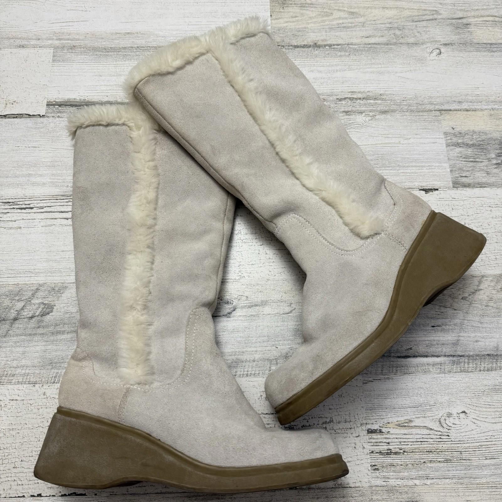 Bonobos Y2k bongo leather suede faux fur calf platform boots sz 9 Size US 9 / IT 39 - 2 Thumbnail