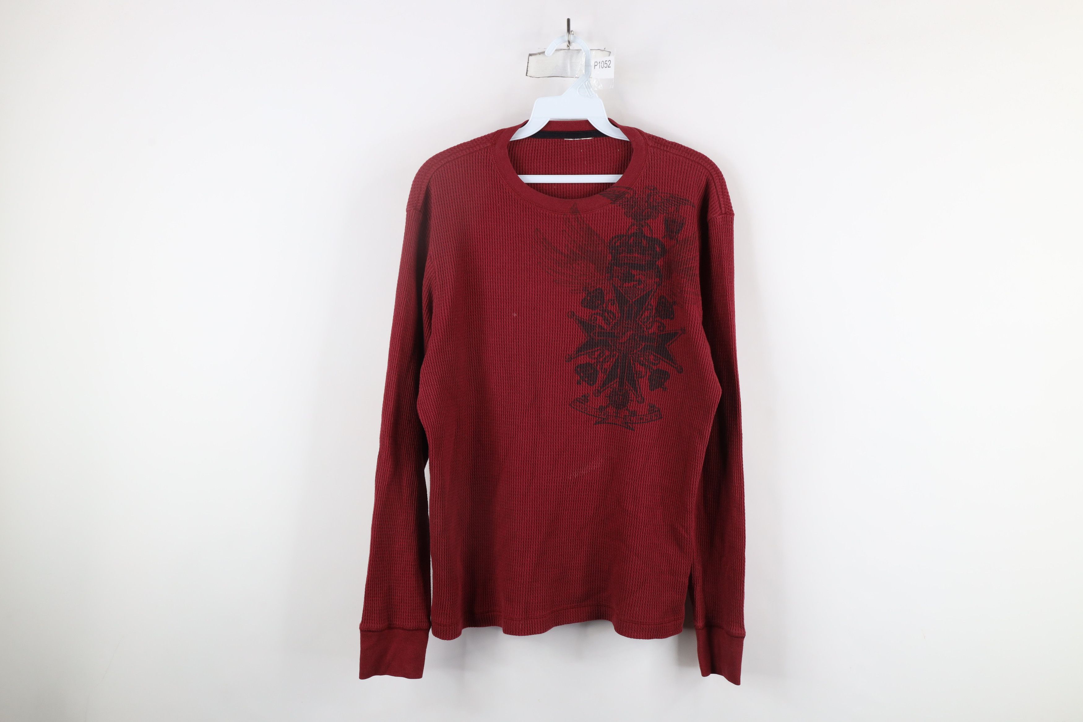 Vintage Vintage 90s Streetwear UFC MMA Thermal Waffle Knit T-Shirt Size US M / EU 48-50 / 2 - 1 Thumbnail