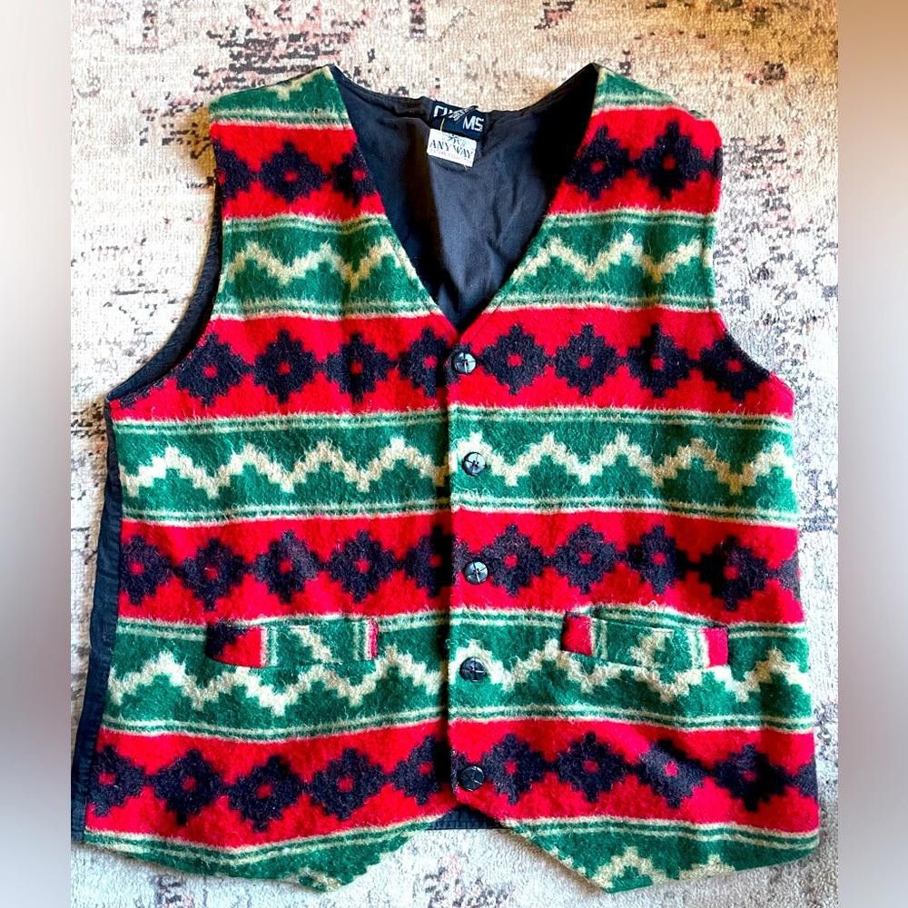 Designer Vintage Chams Any Way Collection Wool Vest Size US L / EU 52-54 / 3 - 1 Thumbnail