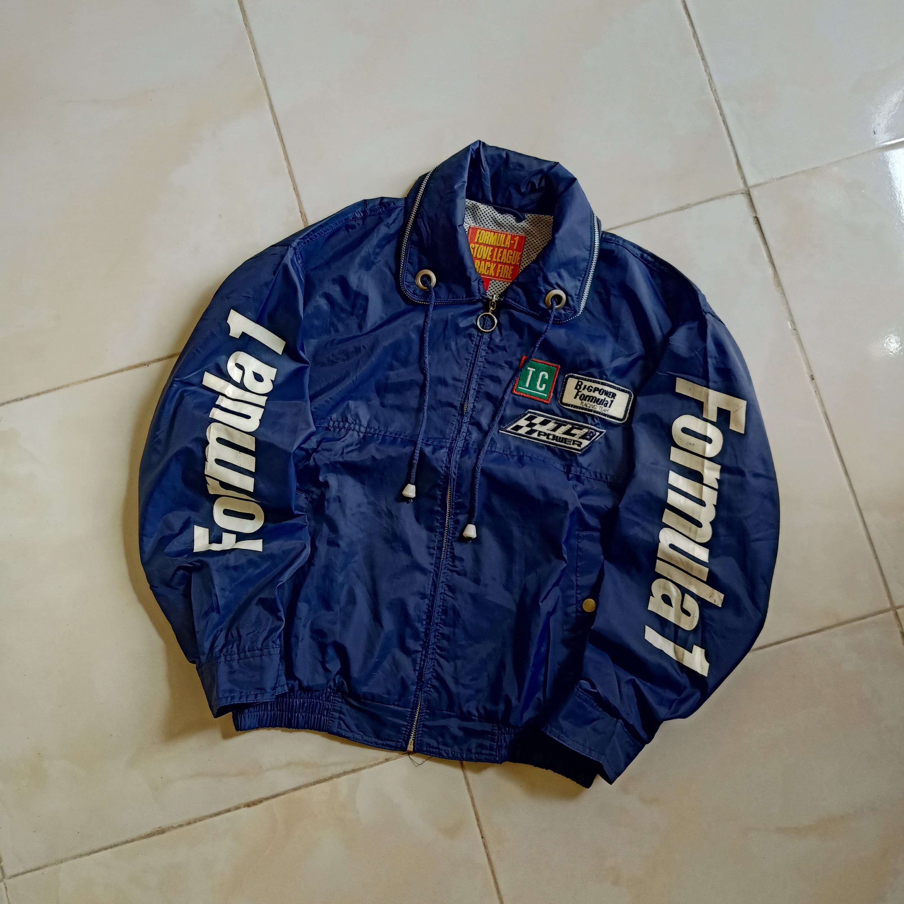 image of Formula Uno x Racing Vintage Formula 1 Windbreaker in Navy, Men's (Size Large)