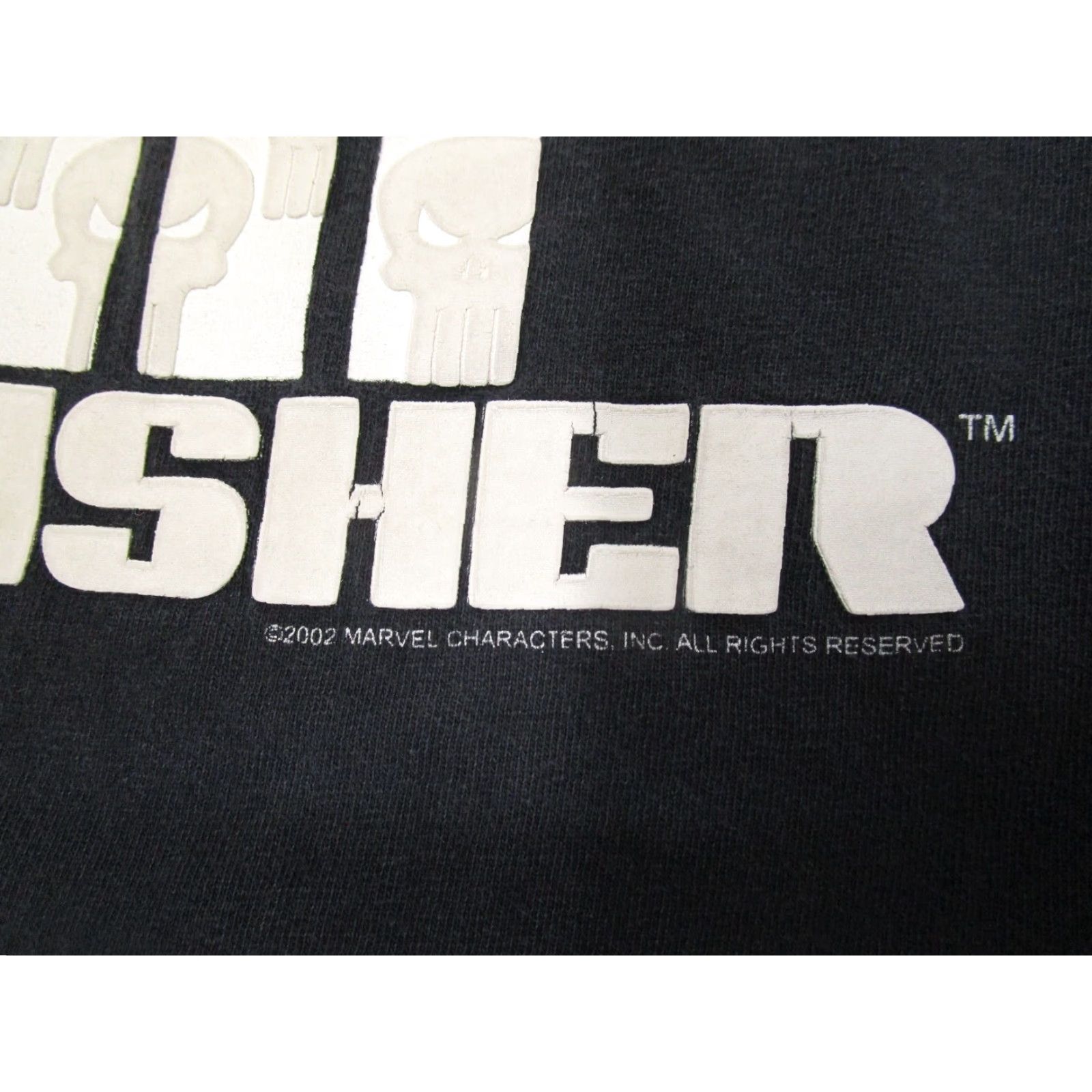 Vintage The Punisher Shirt Marvel T-Shirt Men L Black Short Sleeve Graphic Print Skull Logo Size US L / EU 52-54 / 3 - 3 Thumbnail