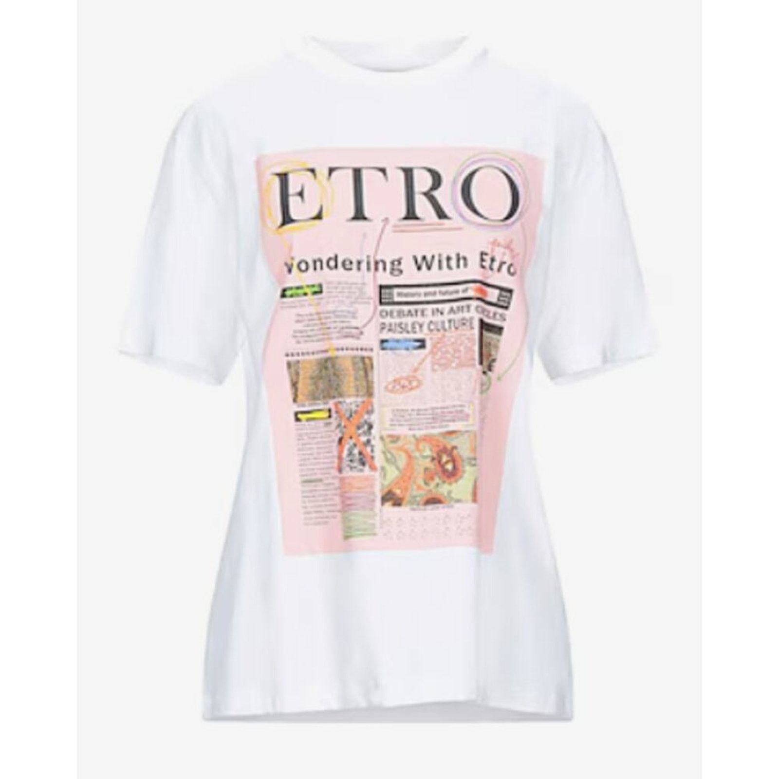 Etro Etro archive print cotton tee White Size 10 Size L / US 10 / IT 46 - 7 Thumbnail
