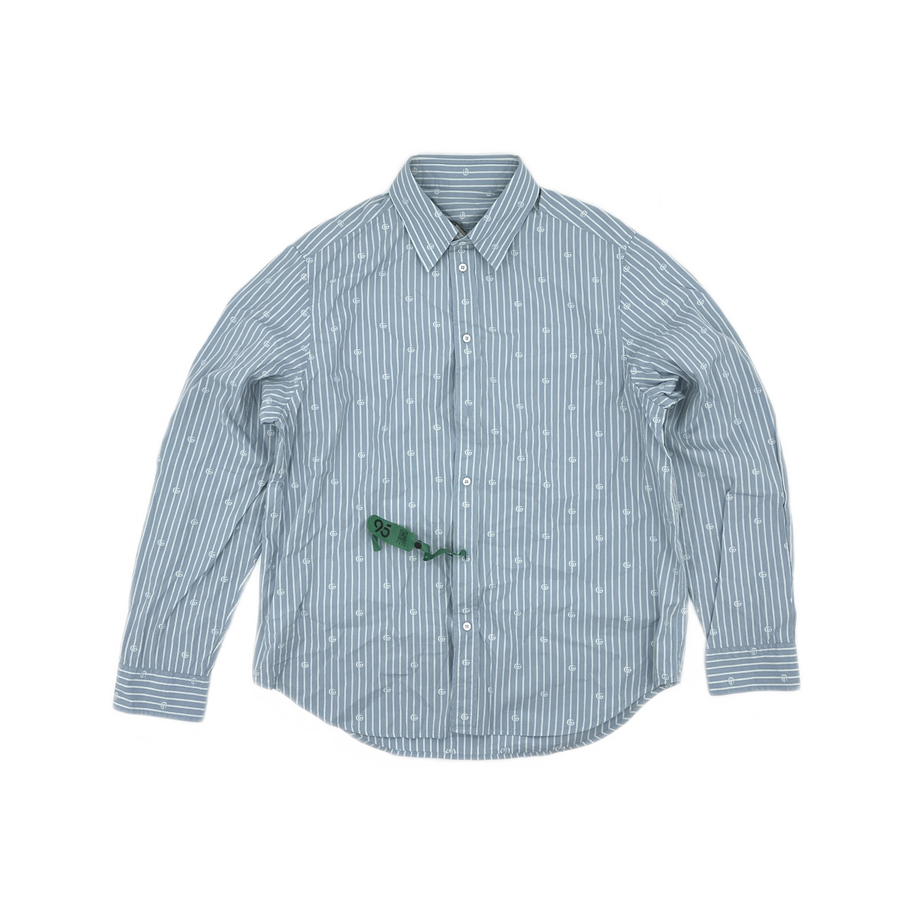 Gucci Gucci GG Striped Button Up Shirt Size L Size US L / EU 52-54 / 3 - 1 Thumbnail
