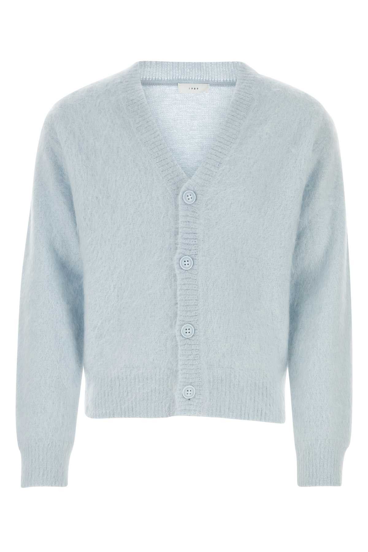 image of 1989 Studio Pastel Light Blue Mohair Blend Cardigan, Men's (Size Medium)