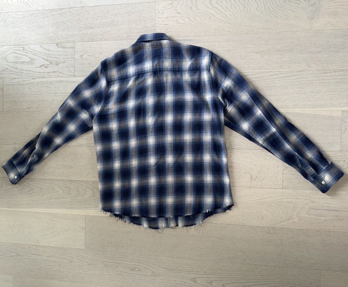 Amiri Amiri Blue and White Flannel button up shirt Size US S / EU 44-46 / 1 - 2 Thumbnail
