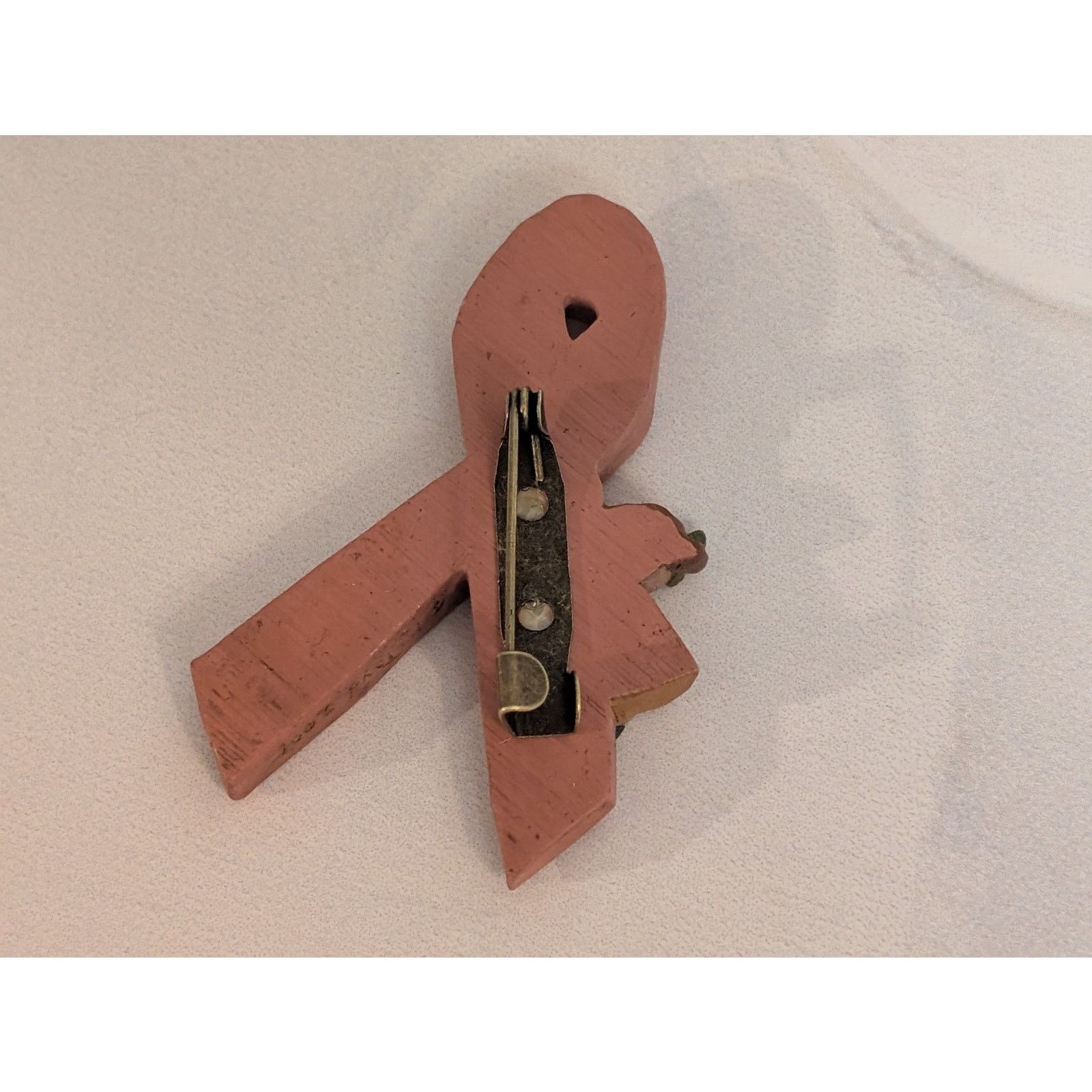 Vintage VTG Breast Cancer Pink Ribbon Brooch Inscribed Endless Hope Size ONE SIZE - 3 Thumbnail