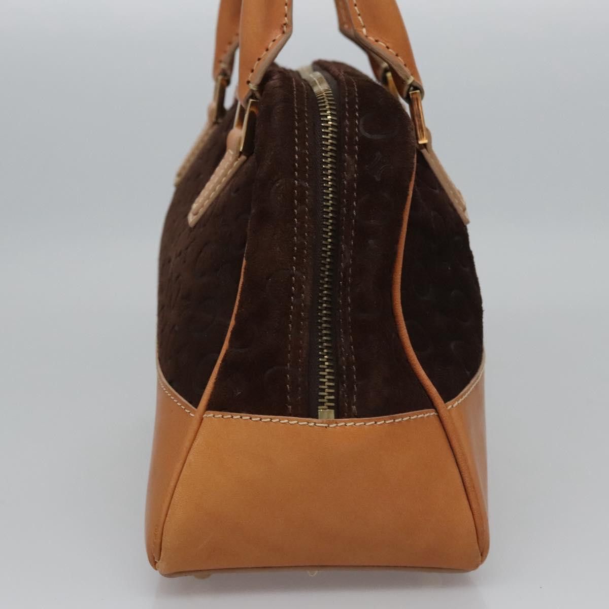 Celine CELINE C Macadam Canvas Hand Bag Brown Gold Size ONE SIZE - 4 Thumbnail