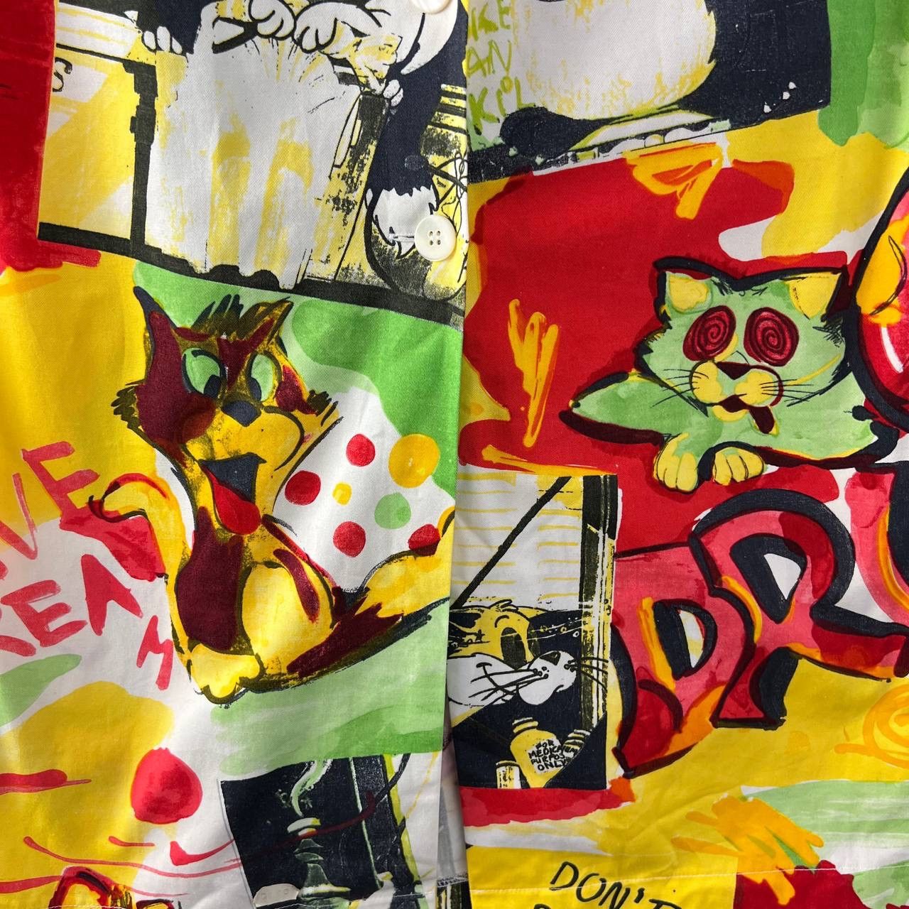 Iceberg Vintage Y2K Iceberg Crazy Cats Allover Print Maxi Skirt Size 32" / US 10 / IT 46 - 4 Thumbnail