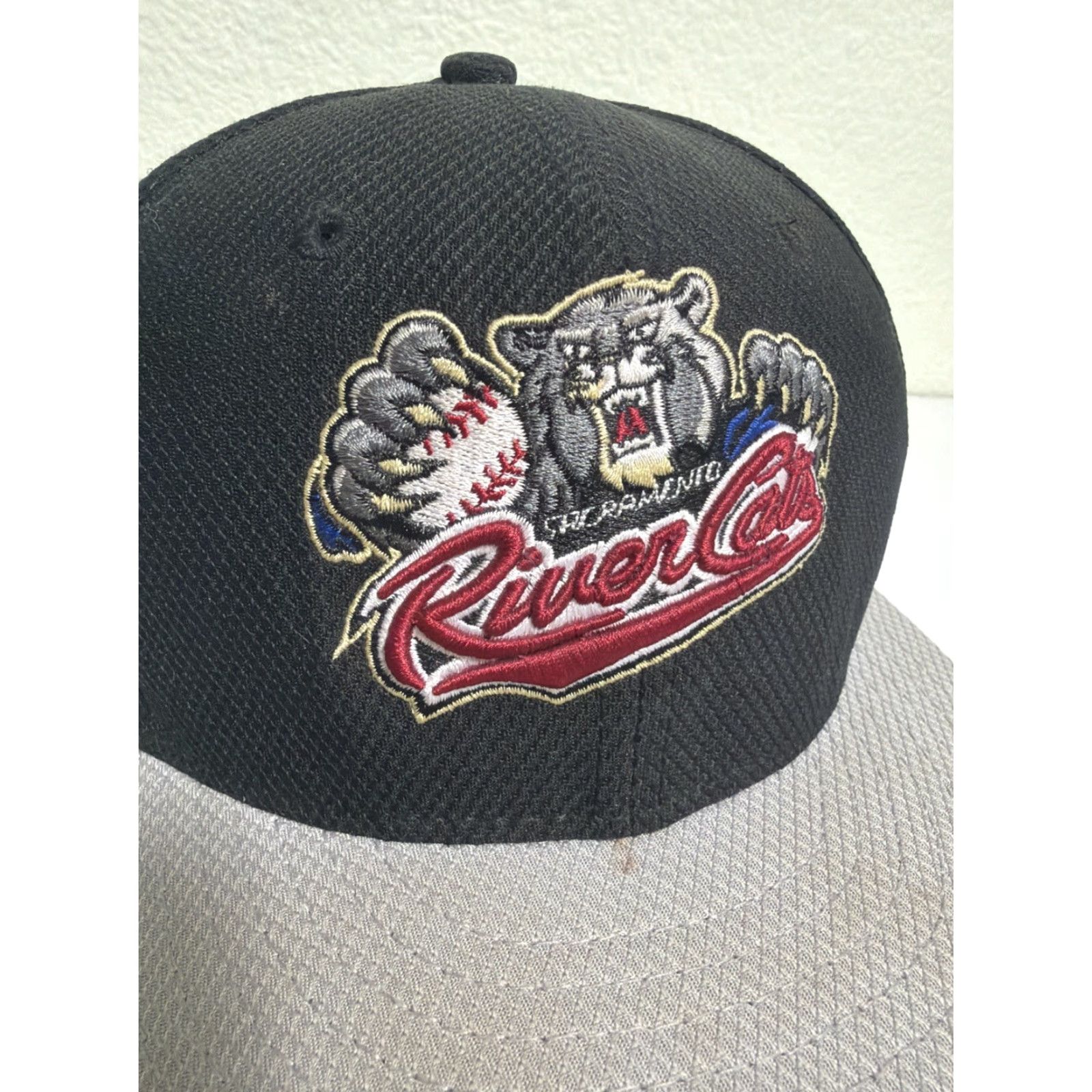 New Era New Era 59fifty Sacramento Rivercats Fitted Baseball Hat Size 7 Black Gray Men Men Baseball Cap Size ONE SIZE - 3 Thumbnail