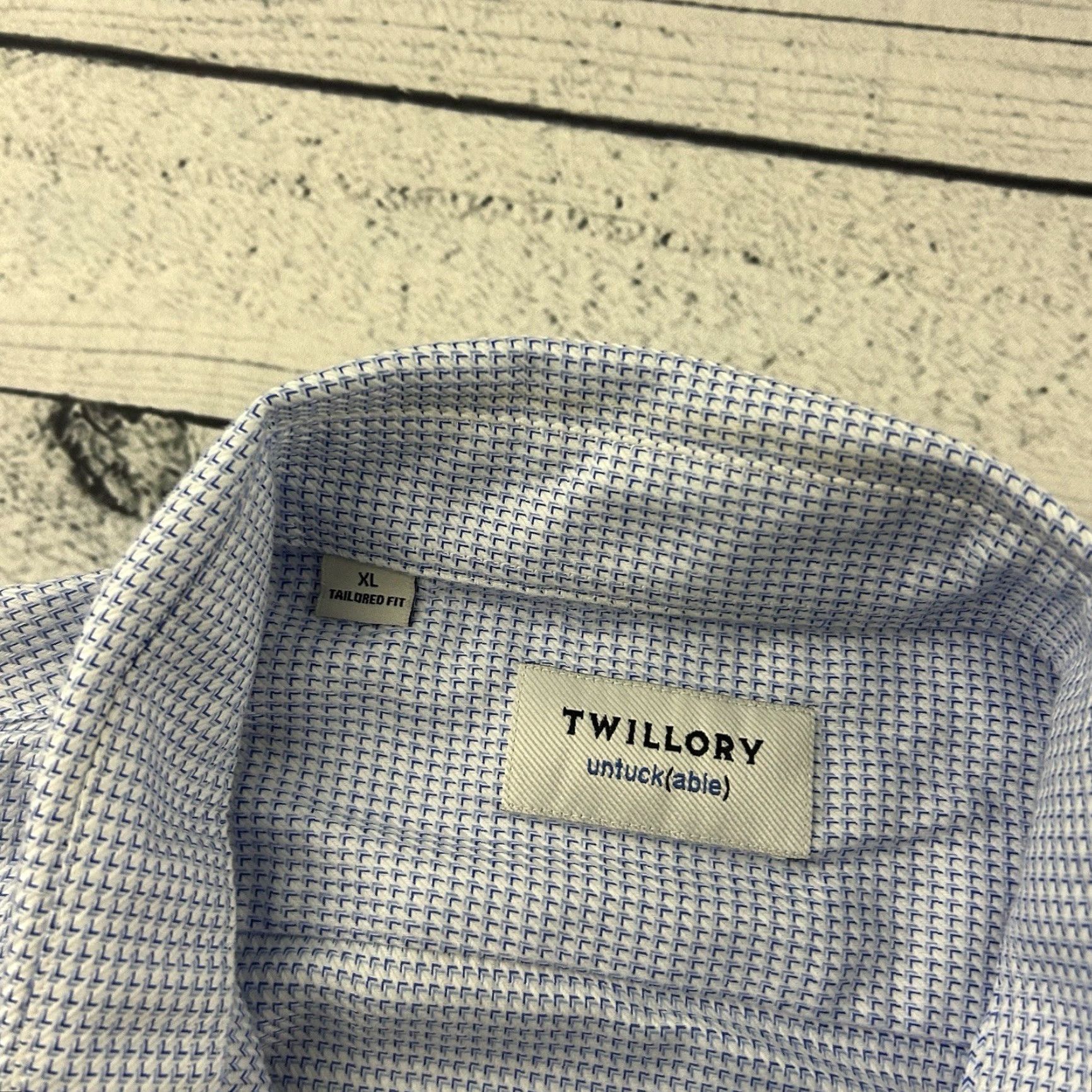 Vintage Twillory Untuckable Tailored Plaid Long Sleeve Button Front Shirt Men's XL Blue Size US XL / EU 56 / 4 - 2 Thumbnail