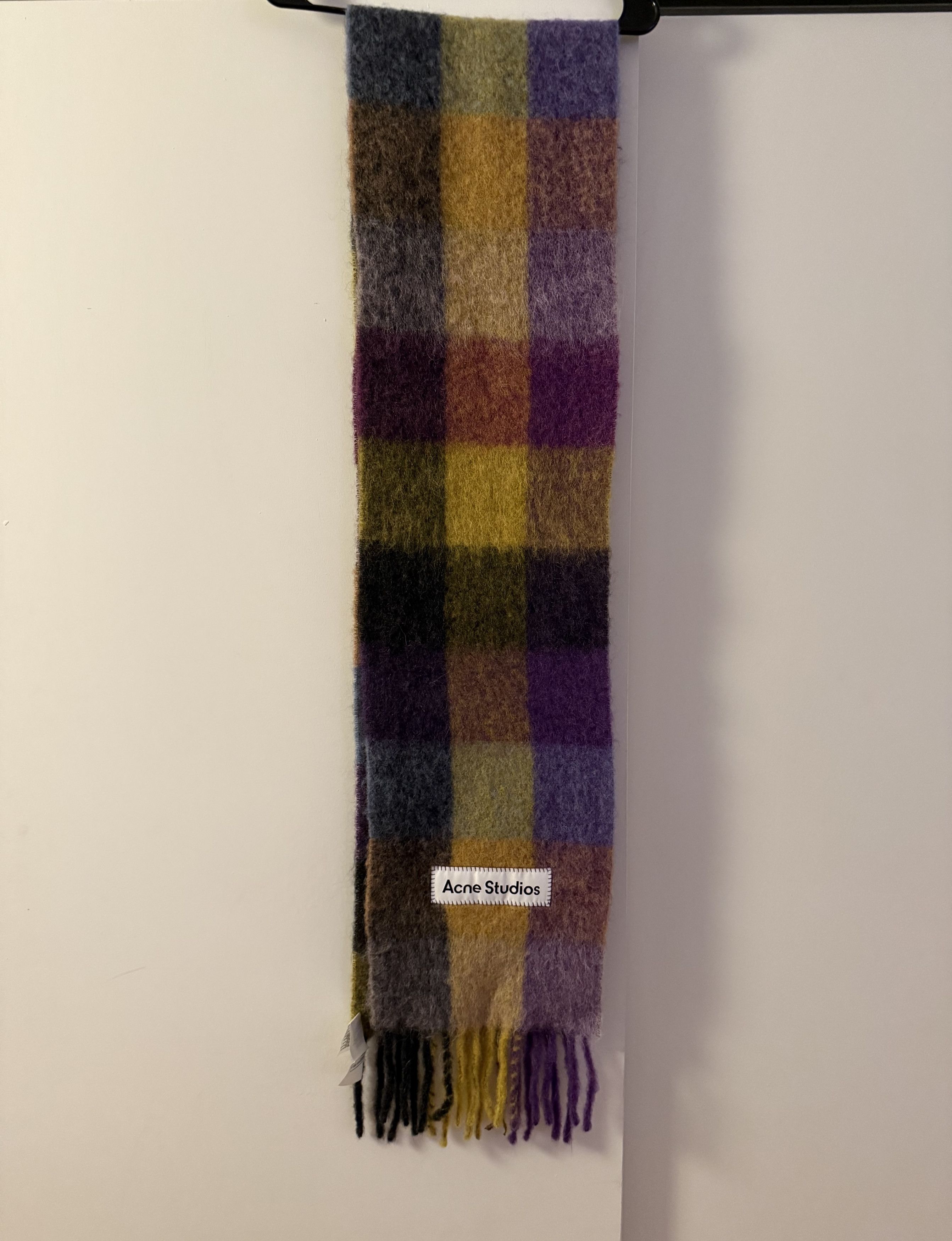Acne Studios Acne Studios Mohair Checked Scarf Size ONE SIZE - 3 Thumbnail