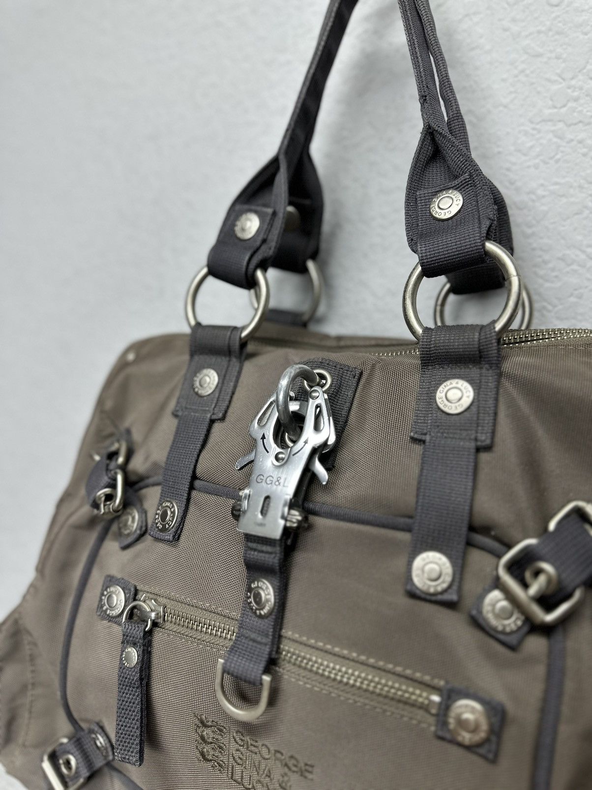 Genuine Leather Japanese GGL bag vintage Avantgarde streetwear style Size ONE SIZE - 4 Thumbnail