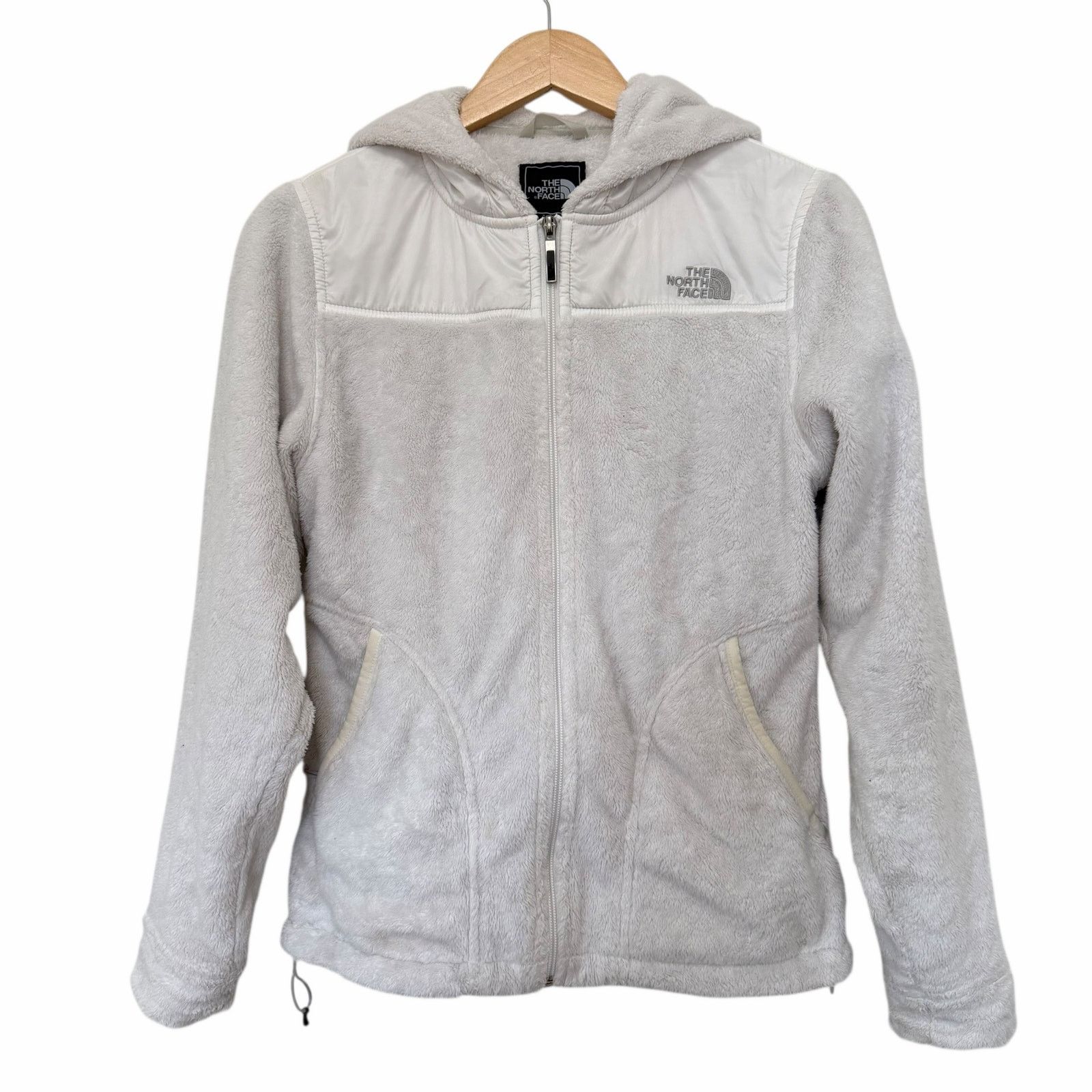 The North Face The North Face White Fuzzy Full Zip Hooded Jacket Sz S Size S / US 4 / IT 40 - 2 Thumbnail