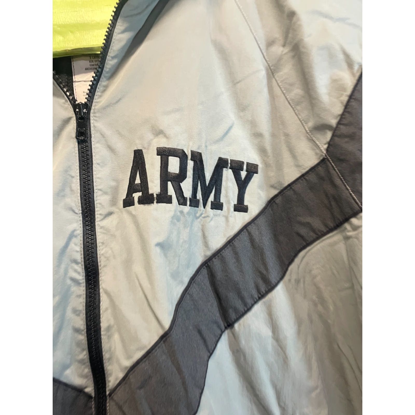 Vintage Grays Army Jacket Full Zip Lined Gray XL Men Regular Nylon Jacket, Stand-Up Collar, Zipper, Military Style, Solid, Polyester Insulation, Button? Size US XL / EU 56 / 4 - 2 Thumbnail