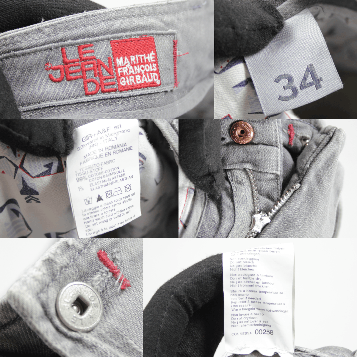 Marithe + Francois Girbaud 00S Y2K Magnetix Engineer Jeans Vintage Size US 34 / EU 50 - 10 Thumbnail
