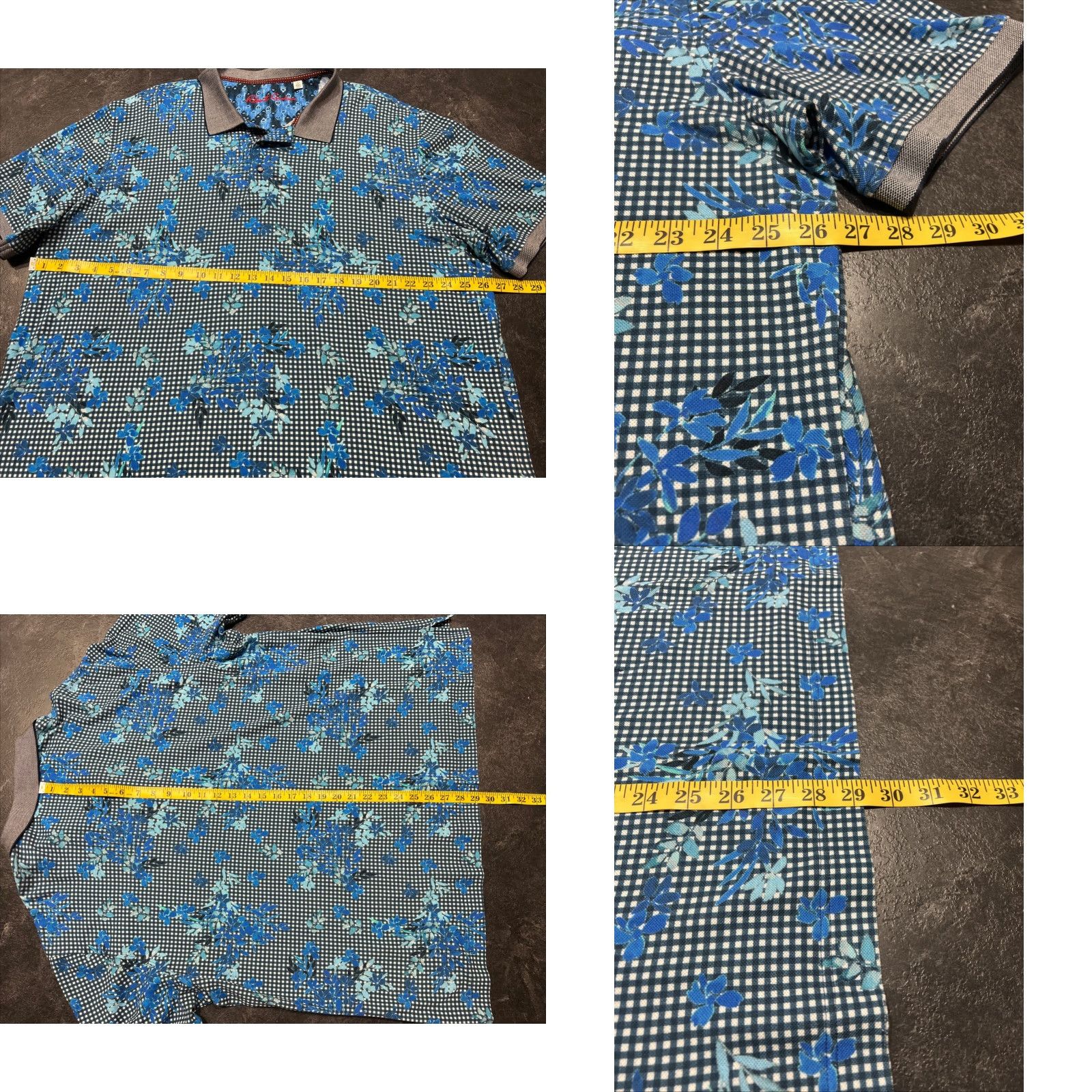 Robert Graham Robert Graham Polo Shirt Mens 3XL Blue Geometric Classic Fit Golf Preppy Size US XXL / EU 58 / 5 - 8 Thumbnail
