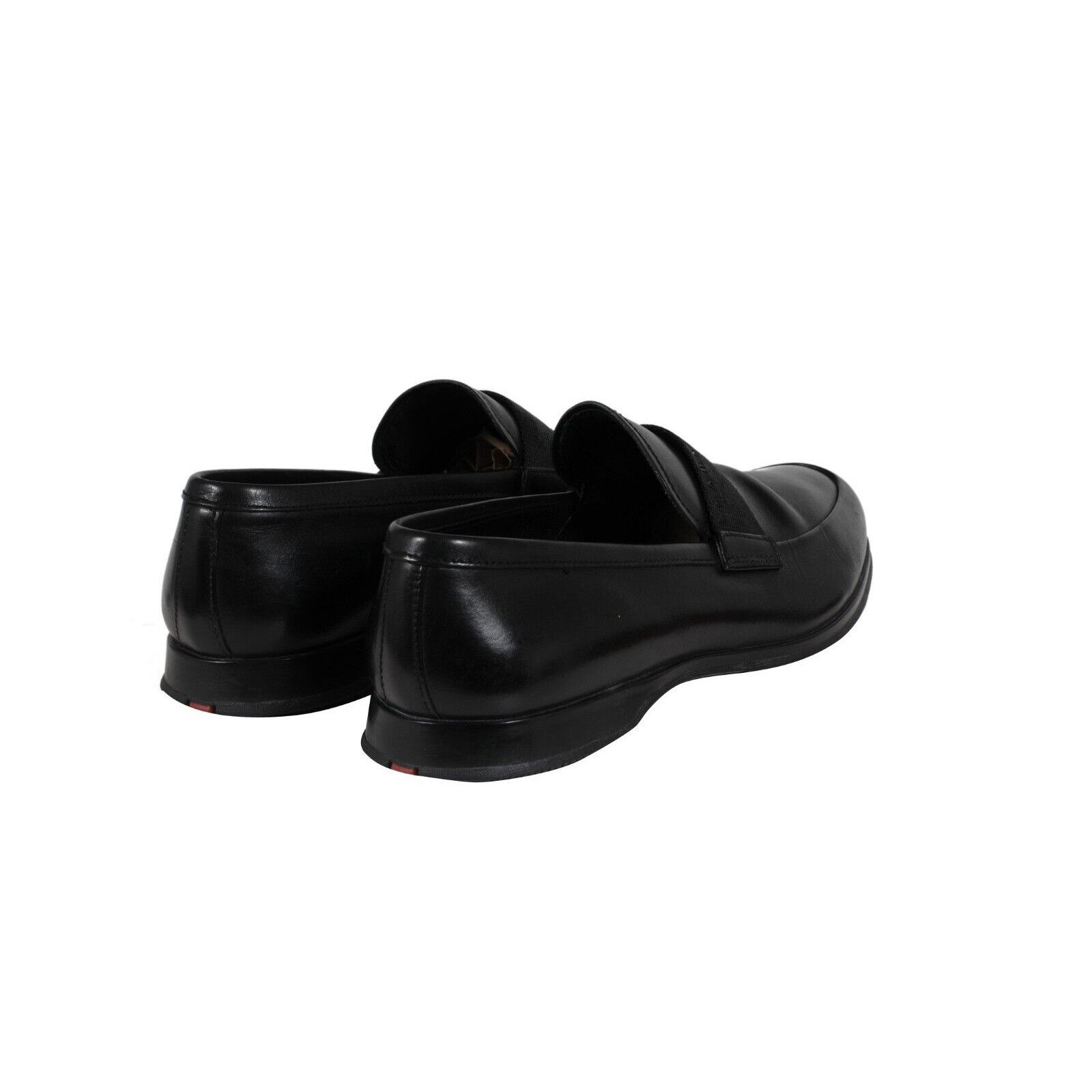 Prada Loafers Black Leather Sport Rubber Sole - 02254 Size US 8.5 / EU 41-42 - 7 Thumbnail