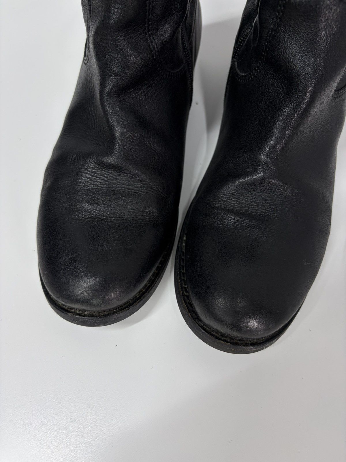 Hedi Slimane AS 98 Vibe Artisan Black Leather Side Zip Ankle Biker Boots Size US 7.5 / EU 40-41 - 9 Thumbnail
