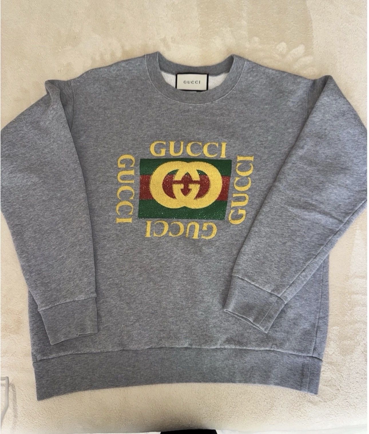 Gucci Gucci SS17 Glitter Logo Flying Tiger Sweatshirt Small Size S / US 4 / IT 40 - 2 Thumbnail