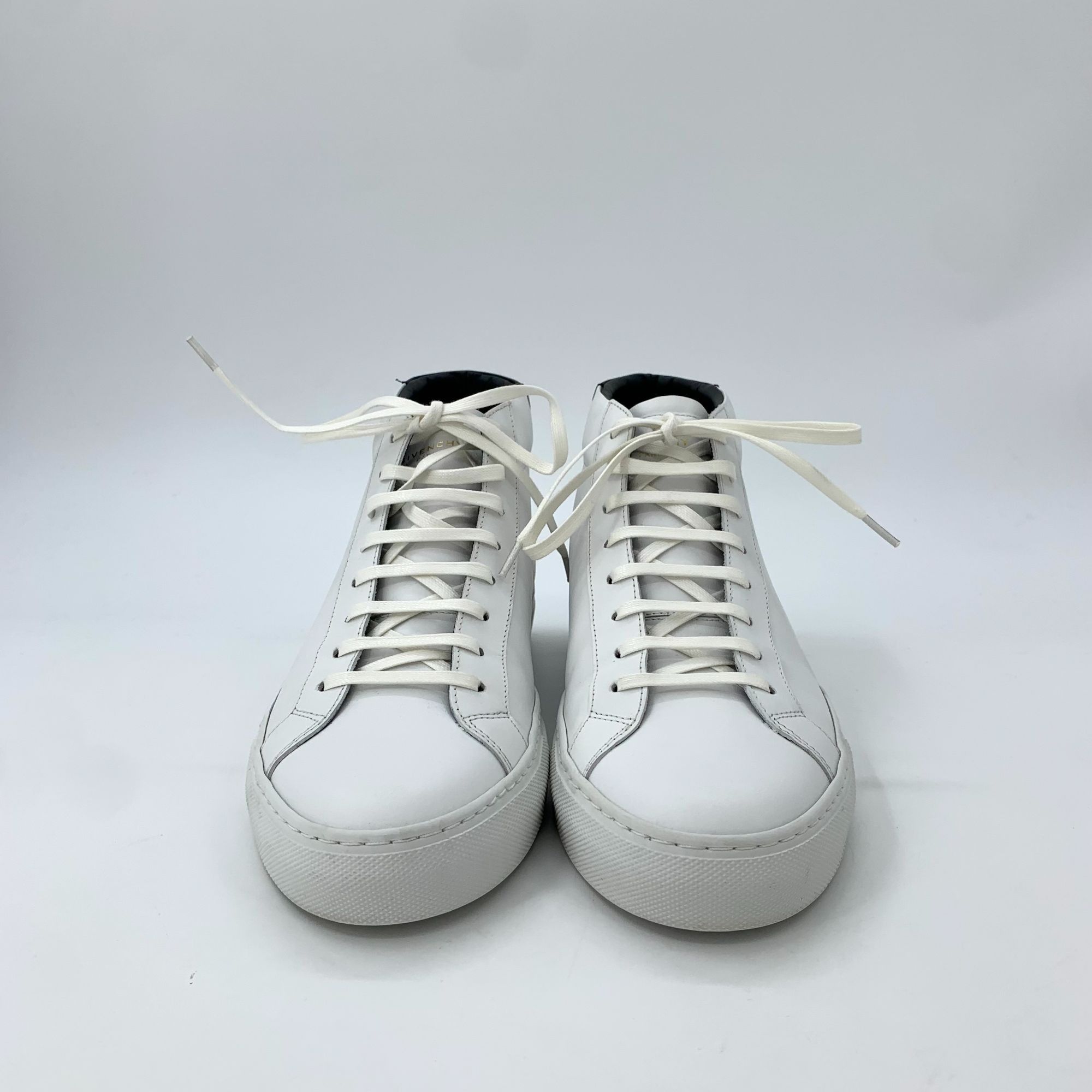 Givenchy Givenchy 40.5 White Leather Lace-Up High Top Sneakers With O Size US 7.5 / EU 40-41 - 7 Thumbnail