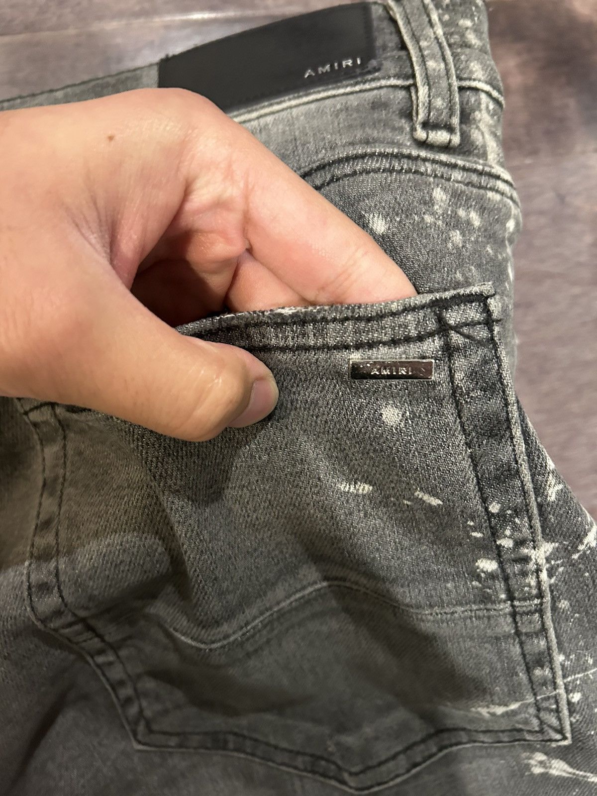 Amiri Amiri jeans grey paint splatter size 36 Size US 36 / EU 52 - 5 Thumbnail