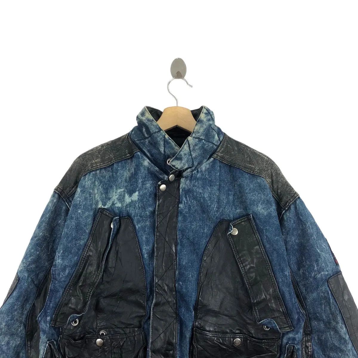 Vintage Vtg TROOP FRANCE Crest Laurel Wreath Varsity Denim Jacket Size XL / US 12-14 / IT 48-50 - 2 Thumbnail