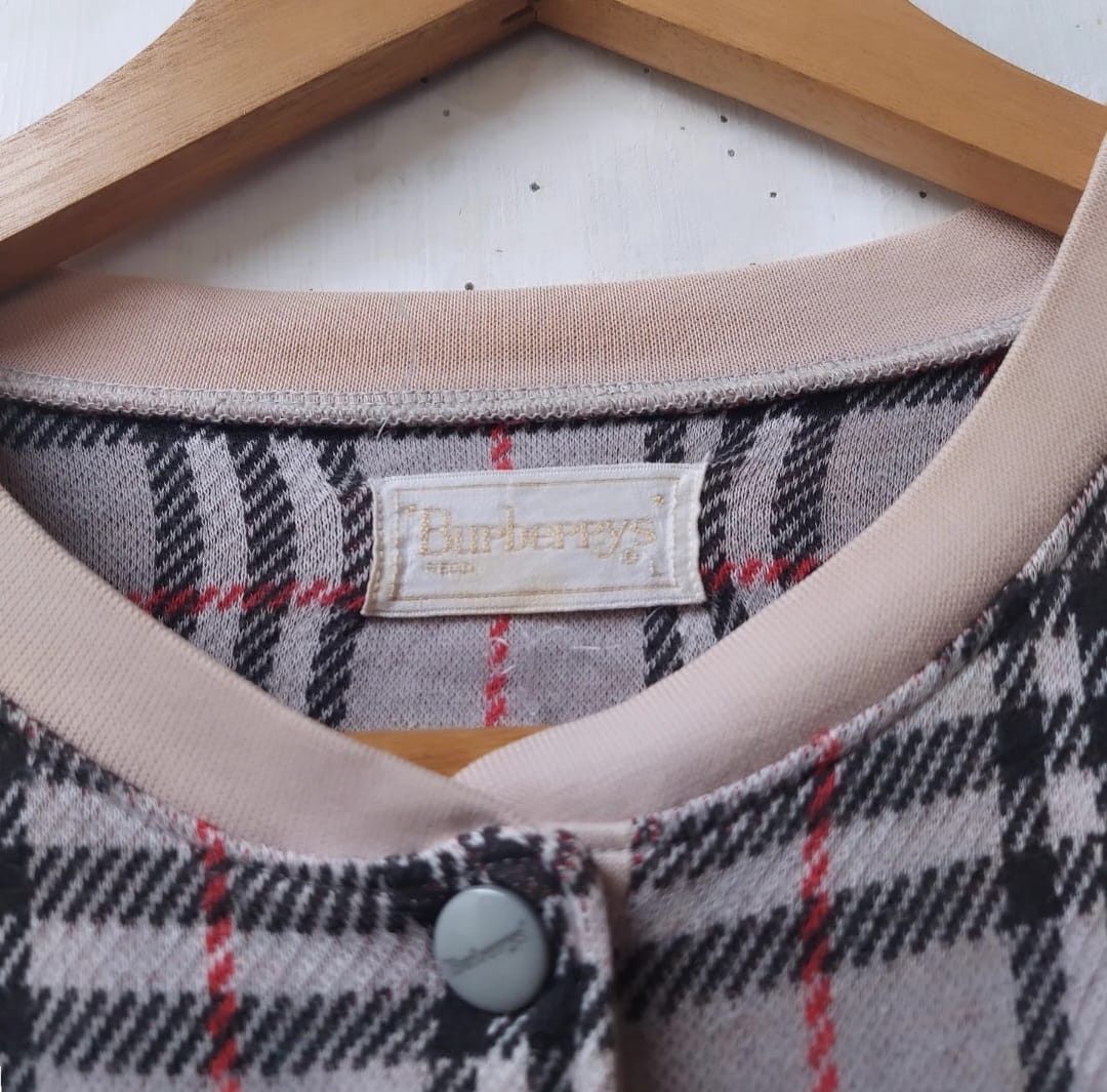 Burberry × Burberry Prorsum × Vintage Vtg Burberrys Novacheck Half Button Sweatahirt Size US L / EU 52-54 / 3 - 7 Thumbnail