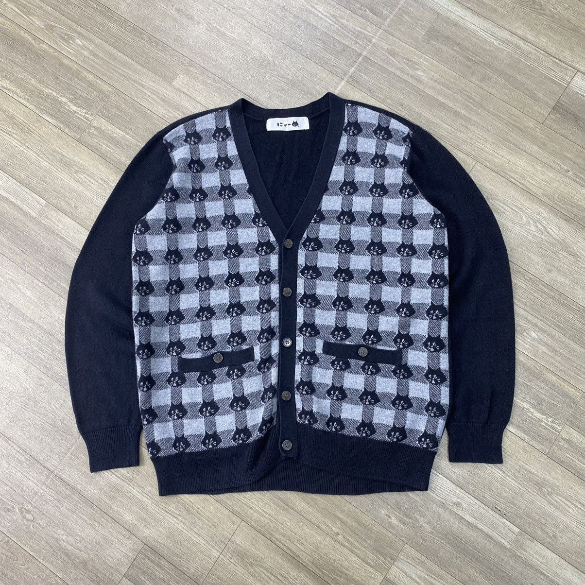 Issey Miyake Vintage Issey Miyake Ne-net Cat Full Print Logo Cardigans Size US M / EU 48-50 / 2 - 1 Thumbnail