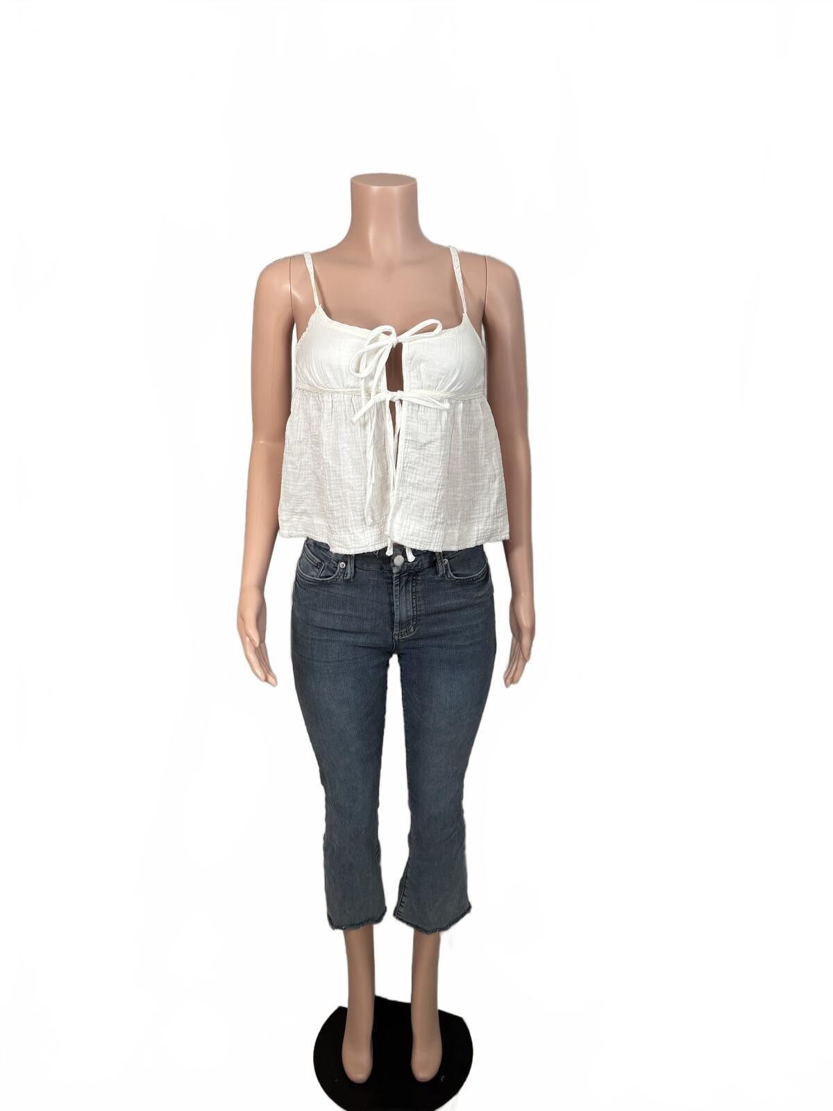 Other Dear John Cropped Flared Denim Jeans 27 Size 30" / US 8 / IT 44 - 7 Thumbnail