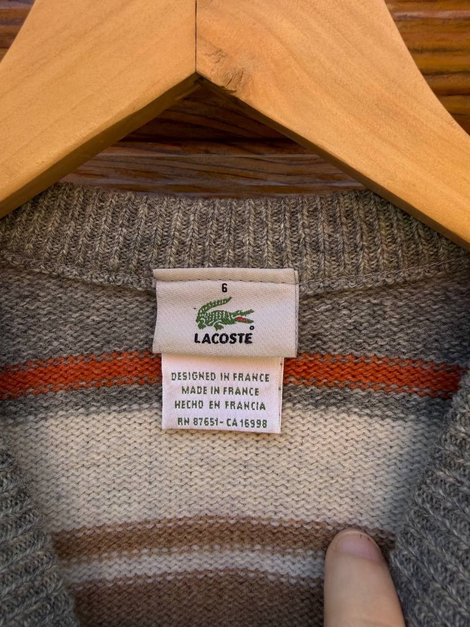 Lacoste Vintage Lacoste Sweater Wool Lacoste Sweatshirt Size US L / EU 52-54 / 3 - 5 Thumbnail