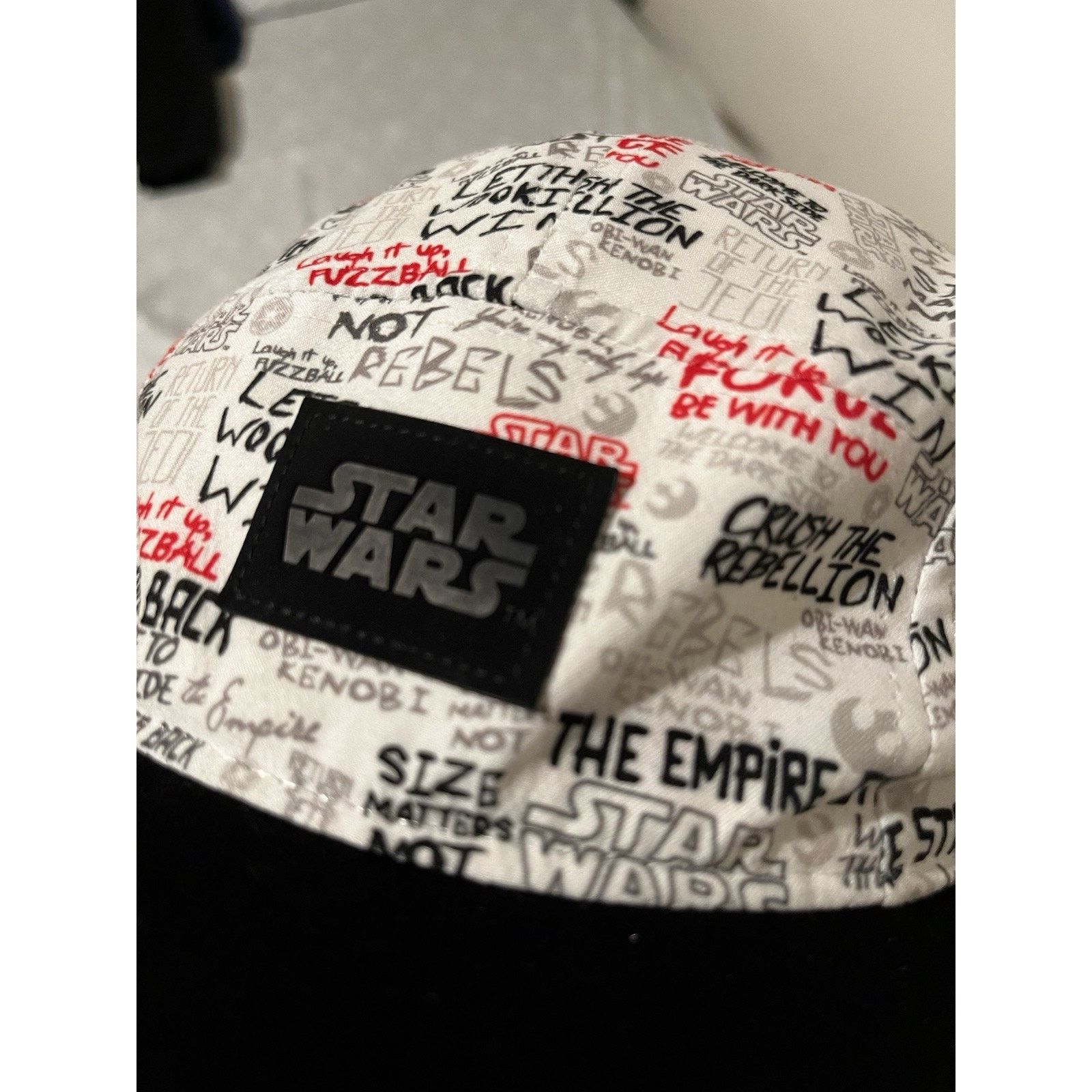 Disney Disney Parks Star Wars 5 Panel Hat Quote Print Snapback BNWT Size ONE SIZE - 4 Thumbnail