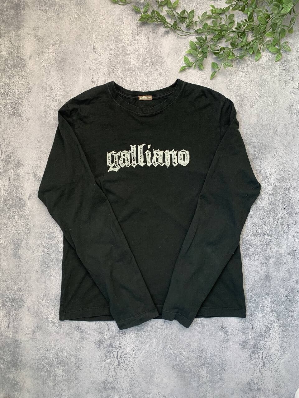 image of Galliano Long Sleeve Sweatshirt Black Size L, Men's