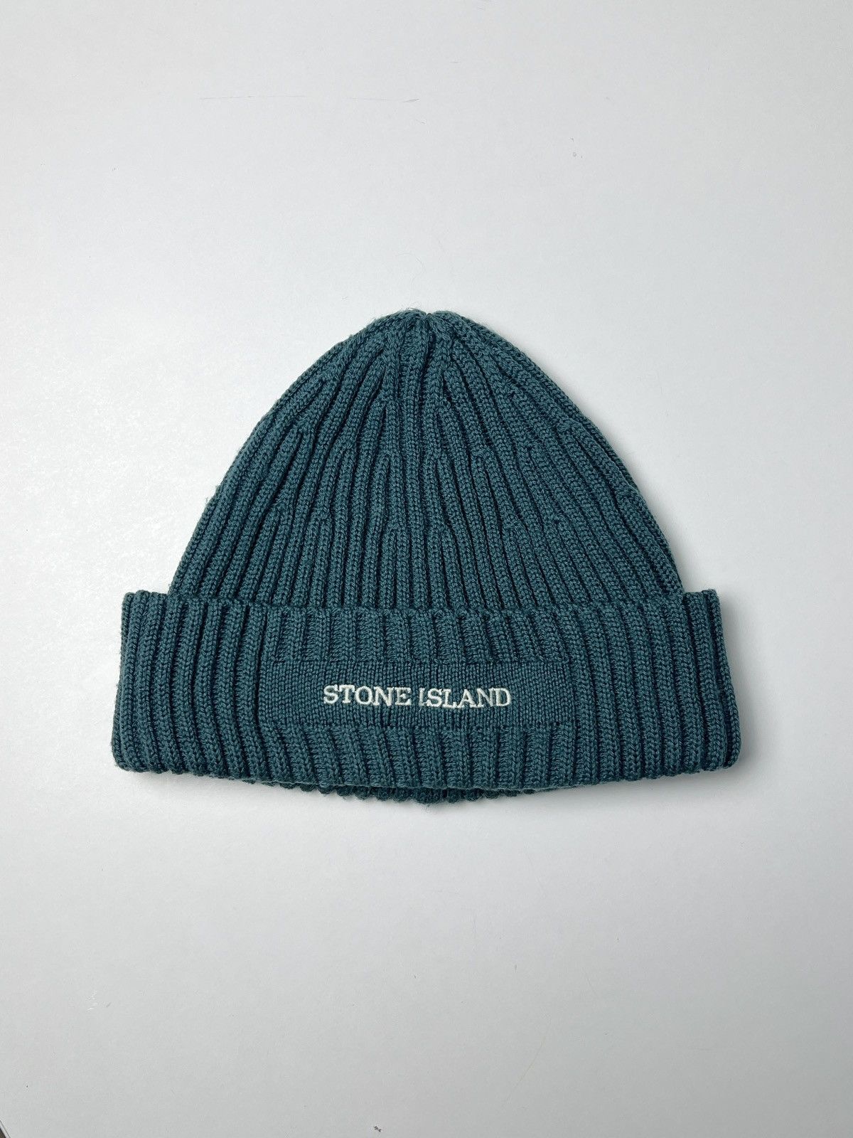 image of Archival Clothing x Stone Island Y2K Ribbed Hat in Teal, Men's